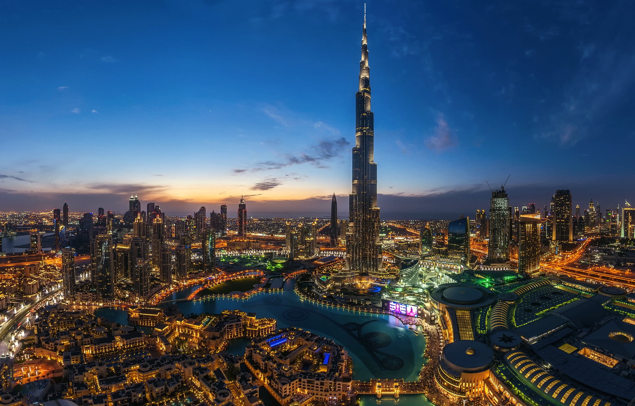 panoramic, office building exterior, black, sky, city Life, aerial View, lights, 1080P, Dubai, oriental Pearl Tower - Shanghai, urban Scene, financial District, HD Wallpaper
