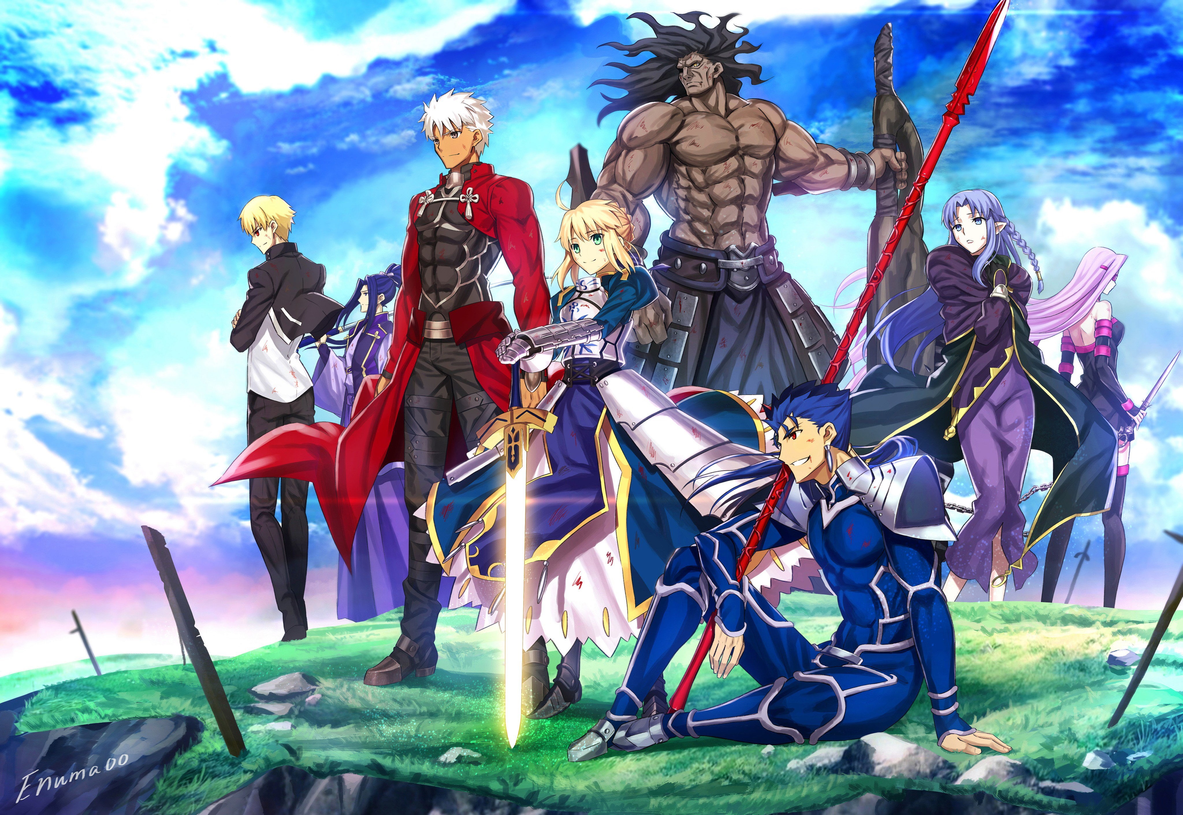 Caster (Fate/Stay Night), clothing, Archer (Fate/Stay Night), Fate/Stay Night, nature, Saber, Berserker (Fate/Stay Night), 4K, real people, art and craft, HD Wallpaper