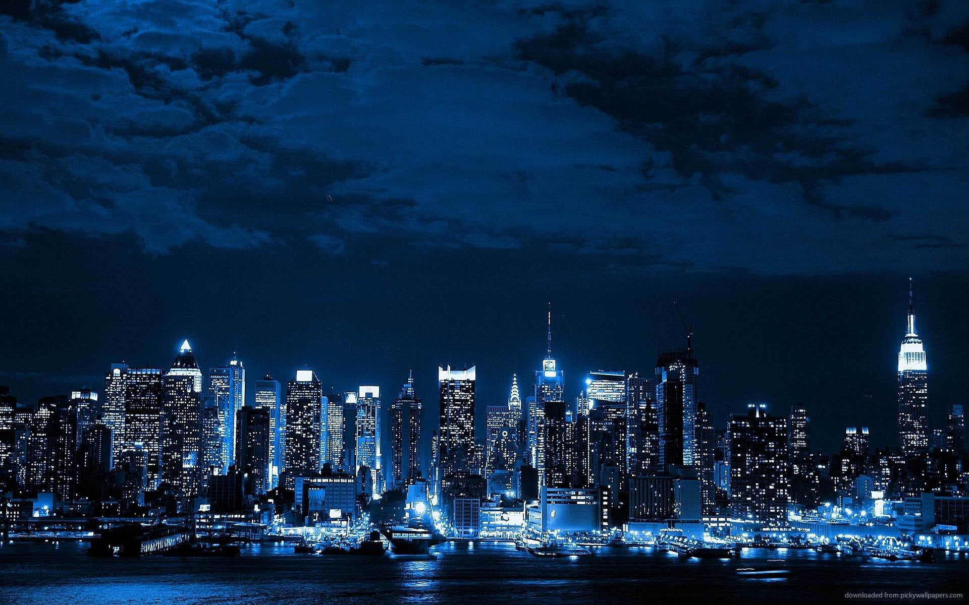 urban skyline, outdoors, architecture, cloud - sky, city, skyscraper, water, illuminated, modern, no people, night, high, lights, transportation, building, HD Wallpaper