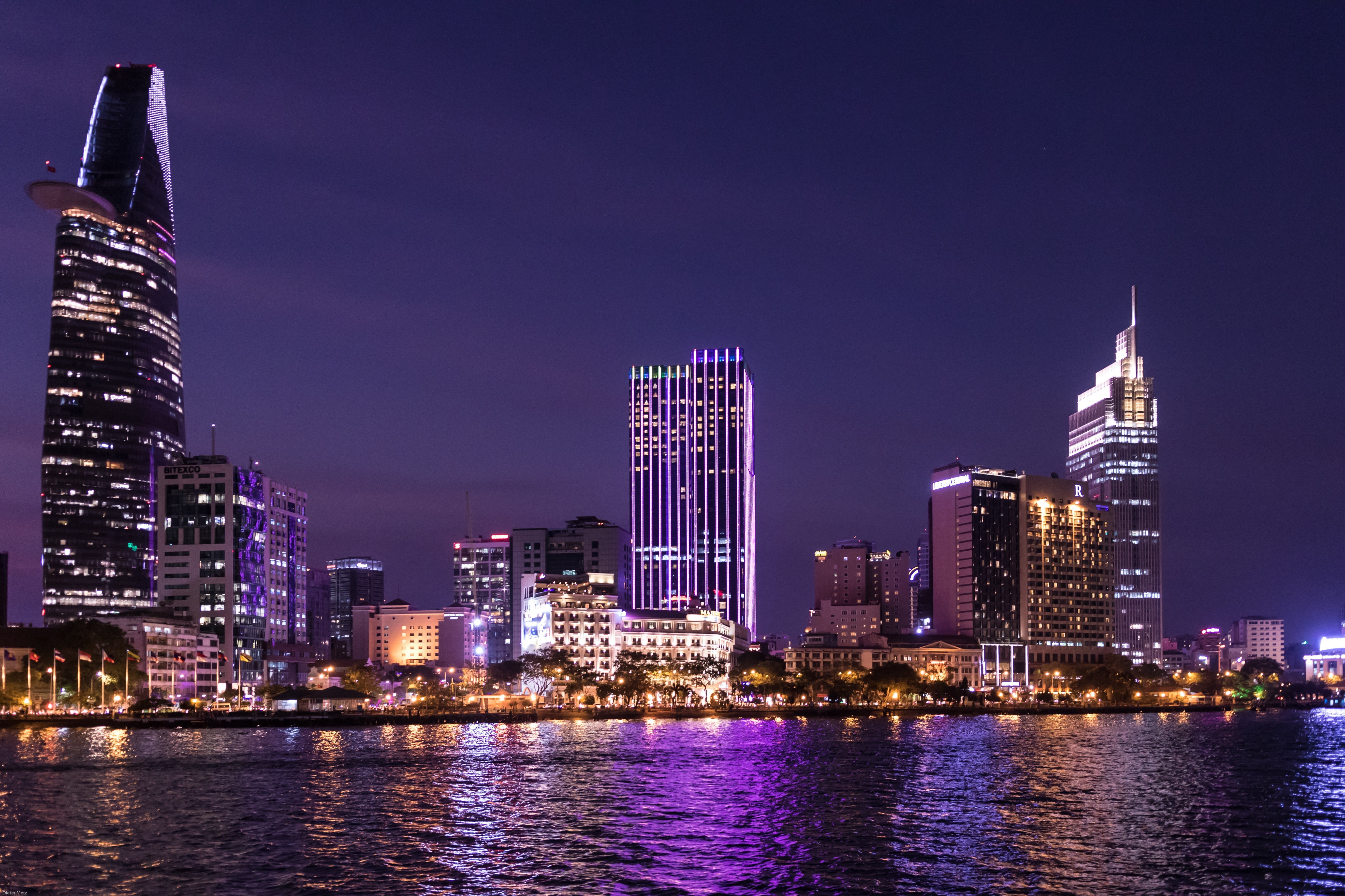 uSA, modern, office Building, port, sky, photo, outdoors, water, nightlife, famous Place, office building exterior, tall - high, urban Scene, residential district, HD Wallpaper
