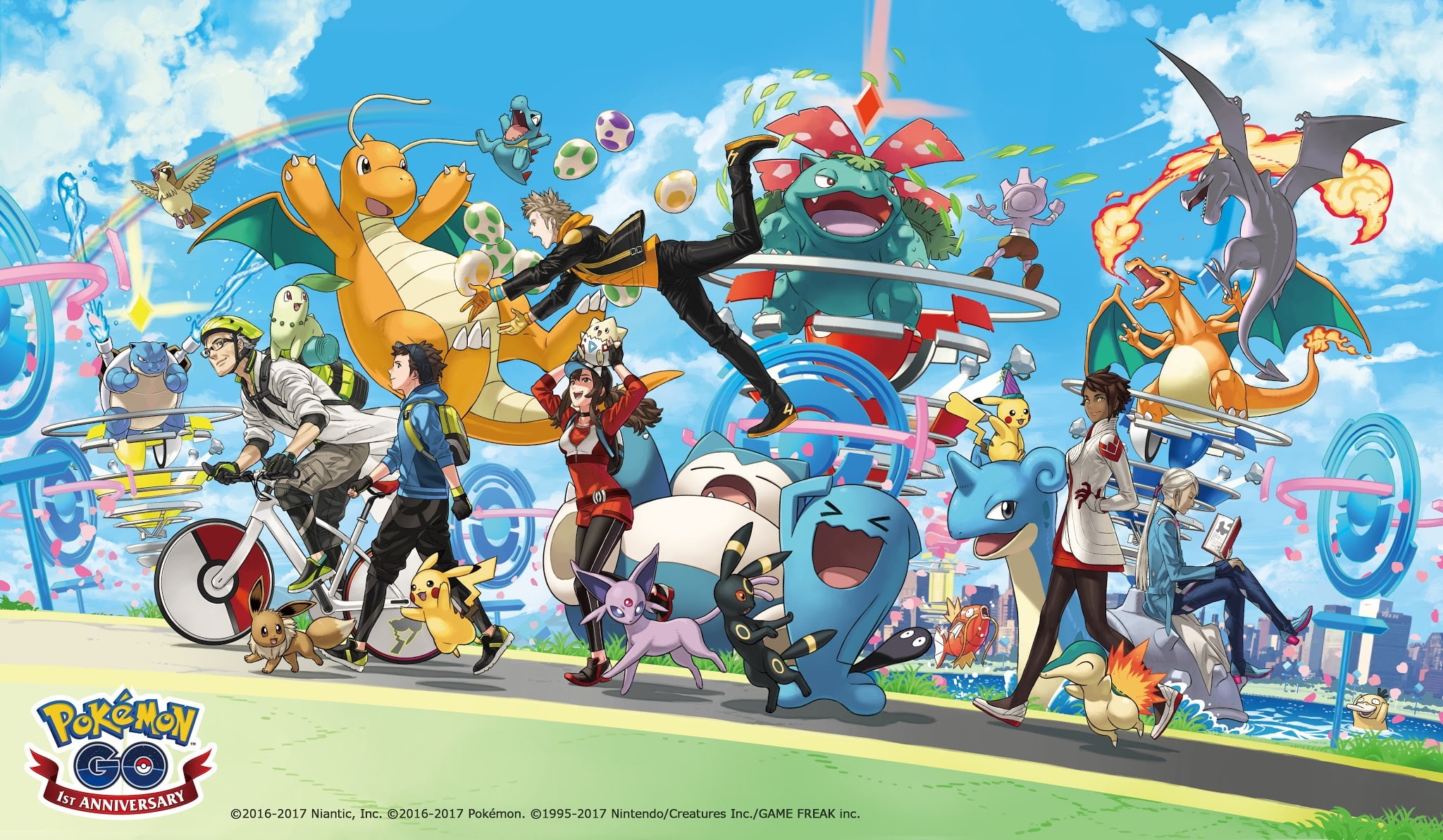 creativity, multi colored, toy, human representation, sky, representation, cloud - sky, go, Pikachu, male likeness, amusement park, no people, arts culture and entertainment, HD Wallpaper