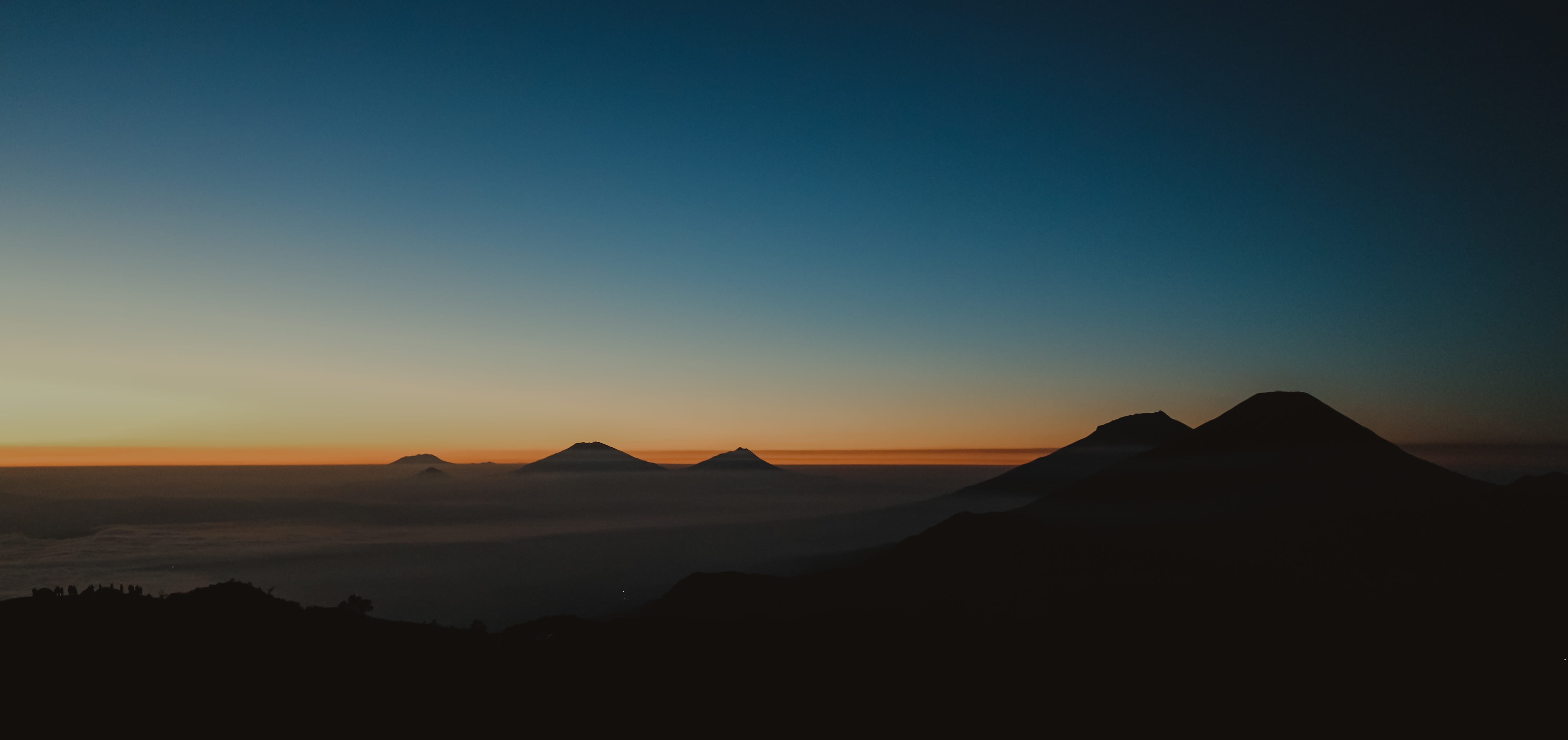 hour, #sunrise #sun #mountain #rainbow #nature #cloud #cold #morning #cloud #light #wind, silhouette, countryside, indonesia, clear sky, 5K, nature, wonosobo, HD Wallpaper