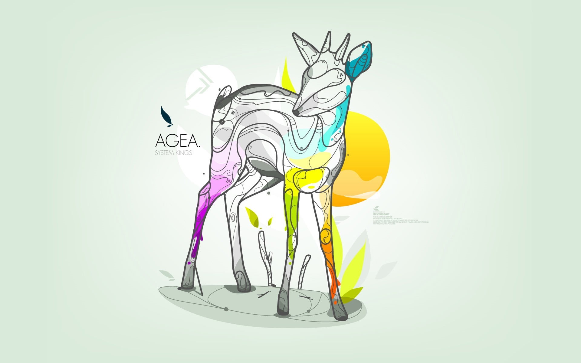 illustration, mammal, animal representation, studio shot, geometry, deer, artwork, digital composite, gray, bird, multi colored, indoors, nature, no people, HD Wallpaper