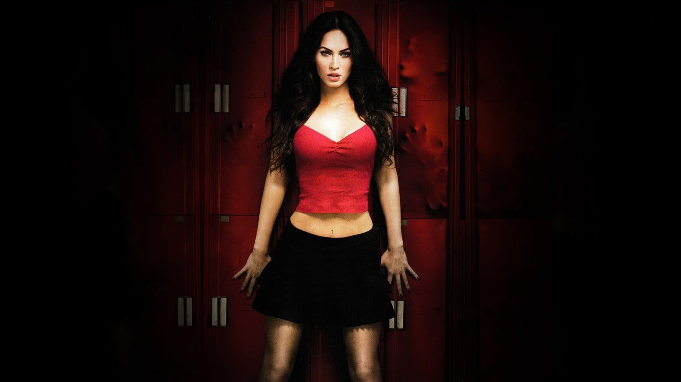 standing, clothing, fashion, young women, skirt, black background, contemplation, three quarter length, fox, beauty, Jennifers Body, women, hairstyle, Megan Fox, HD Wallpaper