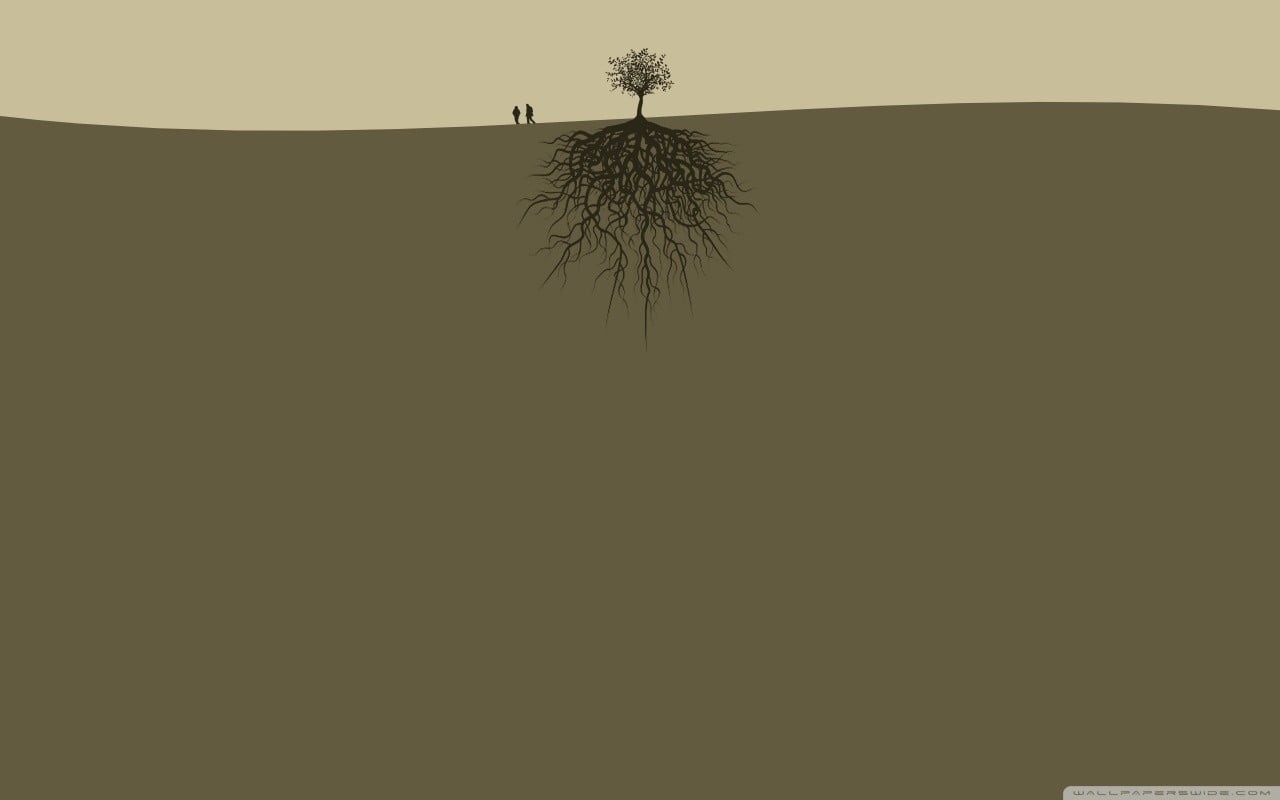 tree, trees, outdoors, forest, landscape, animals in the wild, clear sky, no people, backgrounds, silhouette, tranquil scene, nature, black Color, HD Wallpaper