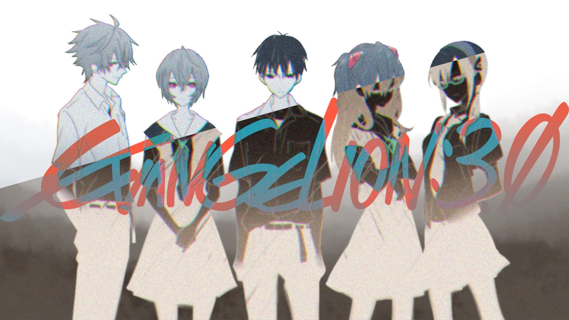 Rei Ayanami, Kaworu Nagisa, Shinji Ikari, Asuka Langley Sohryu, Neon Genesis Evangelion, Evangelion, Evangelion: 3.0 You Can (Not) Redo, 1080P, Anime, HD Wallpaper