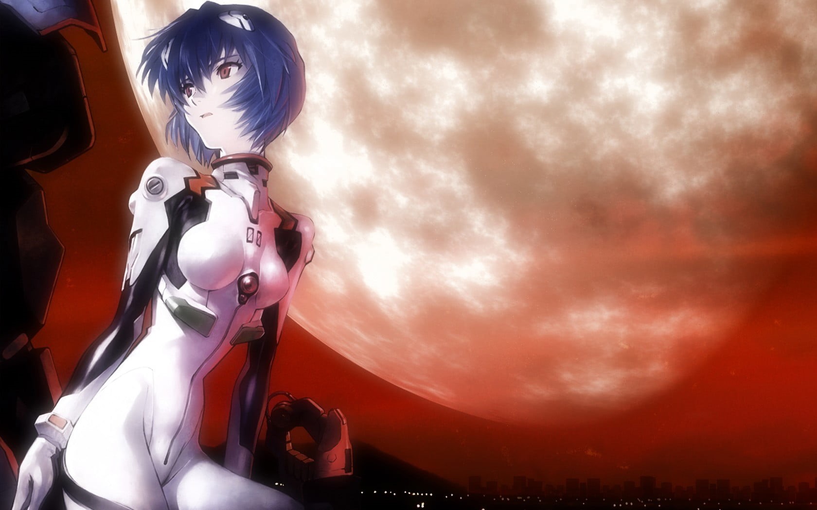 720P, representation, Ayanami Rei, sunset, sculpture, outdoors, Neon Genesis Evangelion, human representation, arts culture and entertainment, sky, cloud - sky, HD Wallpaper