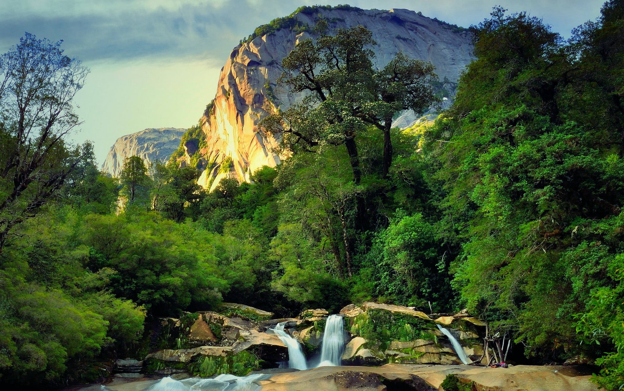 1080P, plant, no people, rock formation, tranquil scene, beauty in nature, outdoors, day, summer, growth, mountains, nature, flowing, trees, forest, Chile, HD Wallpaper