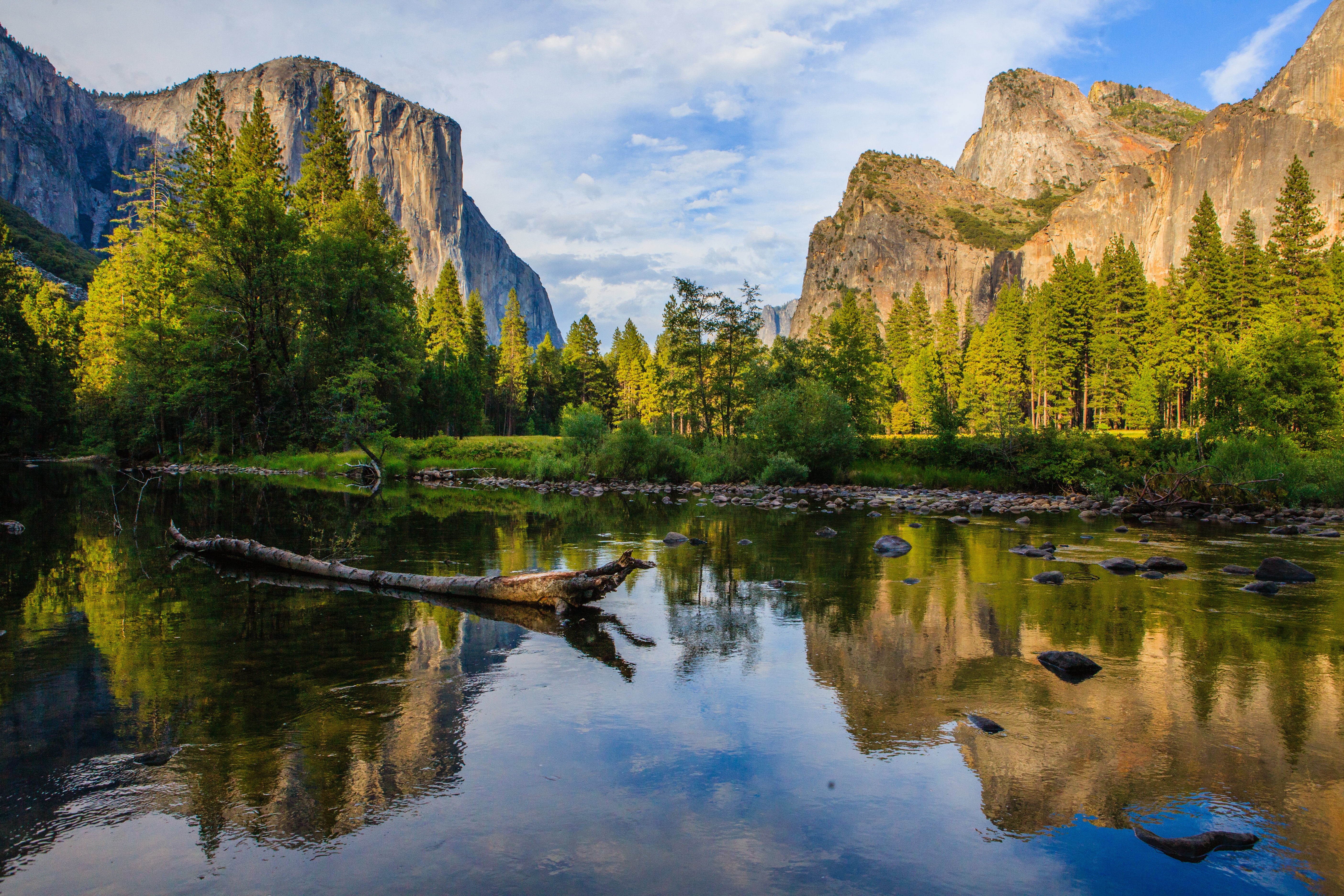 mountain, landscape, el Capitan - Yosemite National Park, national Landmark, beside, rock, pine, travel, national park, nature, lake, daytime, rock - Object, HD Wallpaper