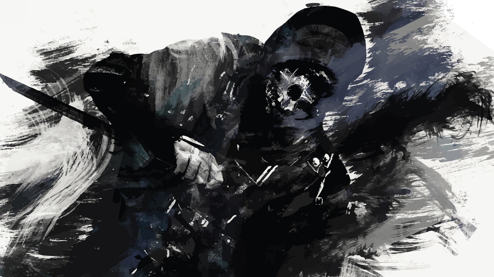vector, paint, white, grim, sculpture, creativity, abstract, close-up, grunge, human representation, Corvo Attano, drawing - Art Product, statue, HD Wallpaper