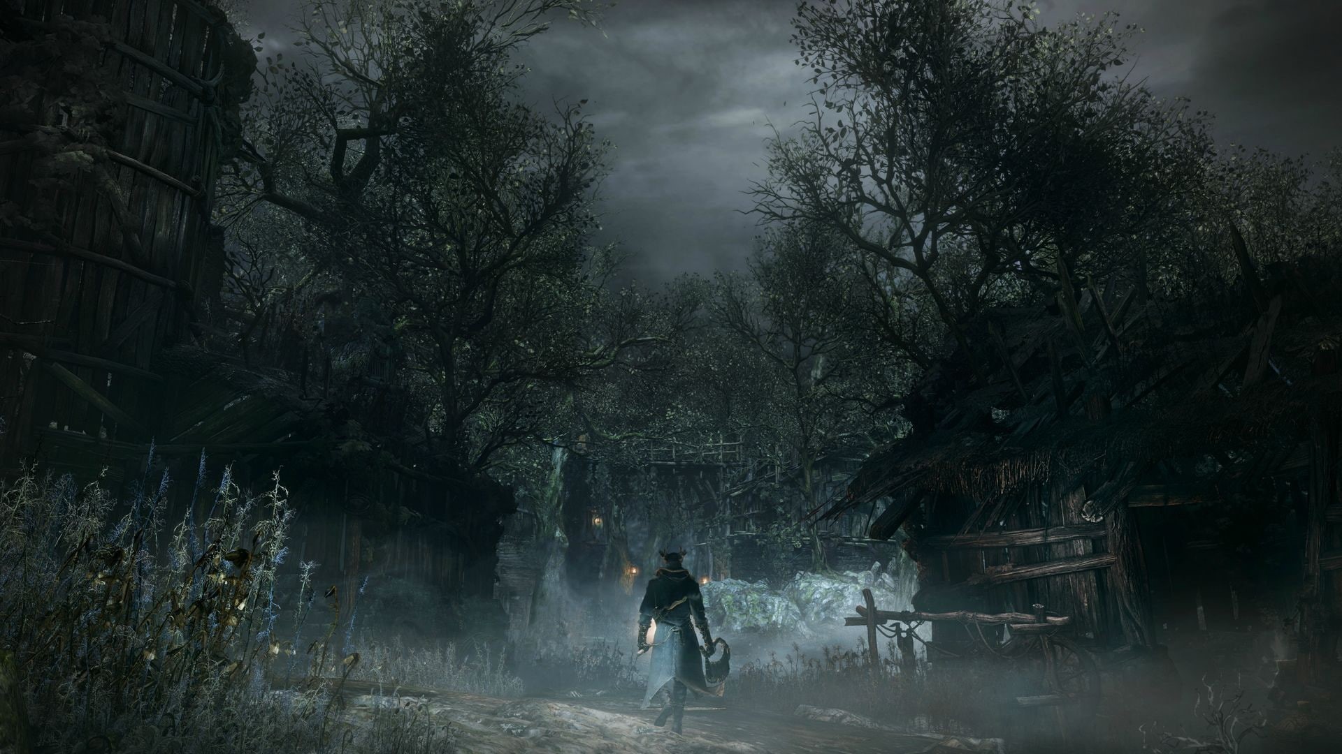 dark, 1080P, forest, bloodborne, HD Wallpaper