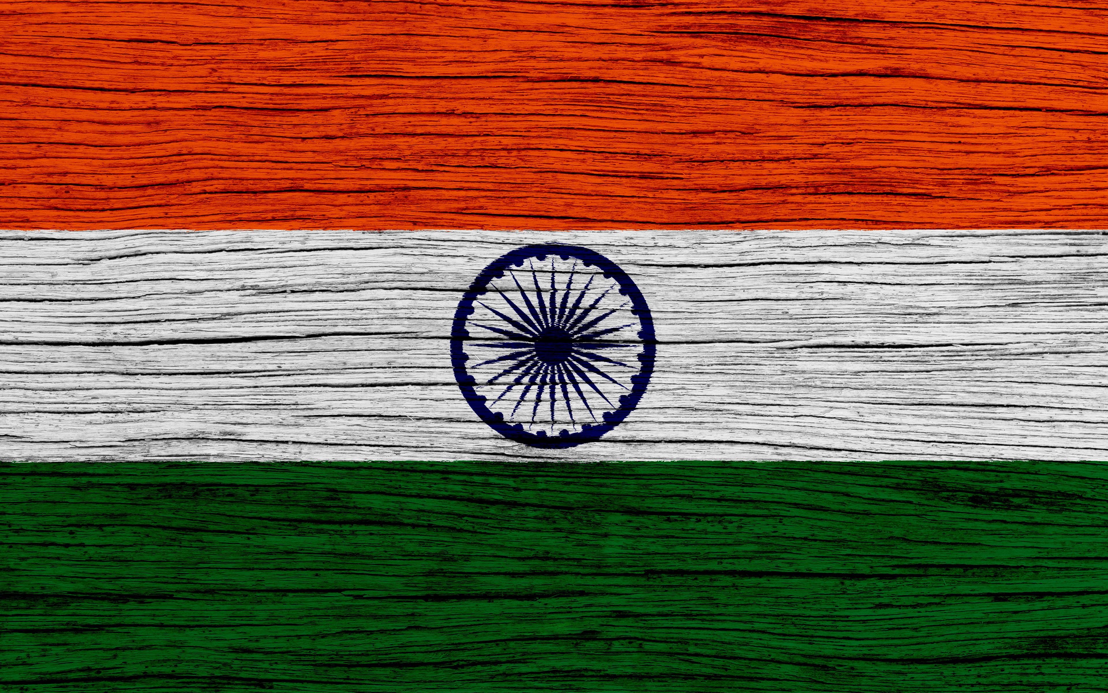 Flag, 4K, Flags, Flag of India, HD Wallpaper