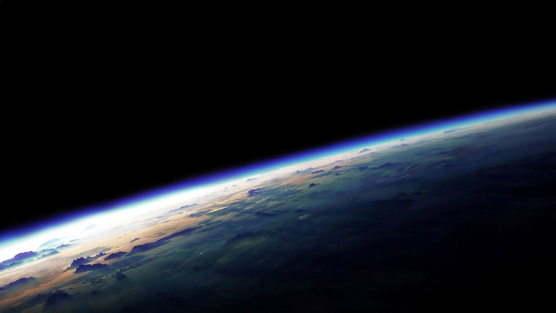 planet - space, sky, environment, multi colored, planet earth, space, outdoors, black background, beauty in nature, copy space, astronomy, cloud - sky, HD Wallpaper
