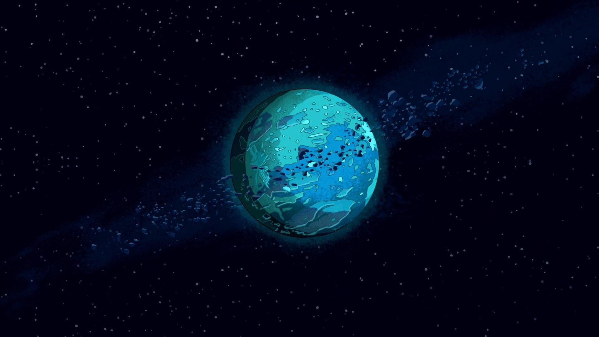 sphere, Rick and Morty, globe - man made object, illustration, science, undersea, space, no people, 1080P, nature, bubble, blue, astronomy, close-up, still life, HD Wallpaper
