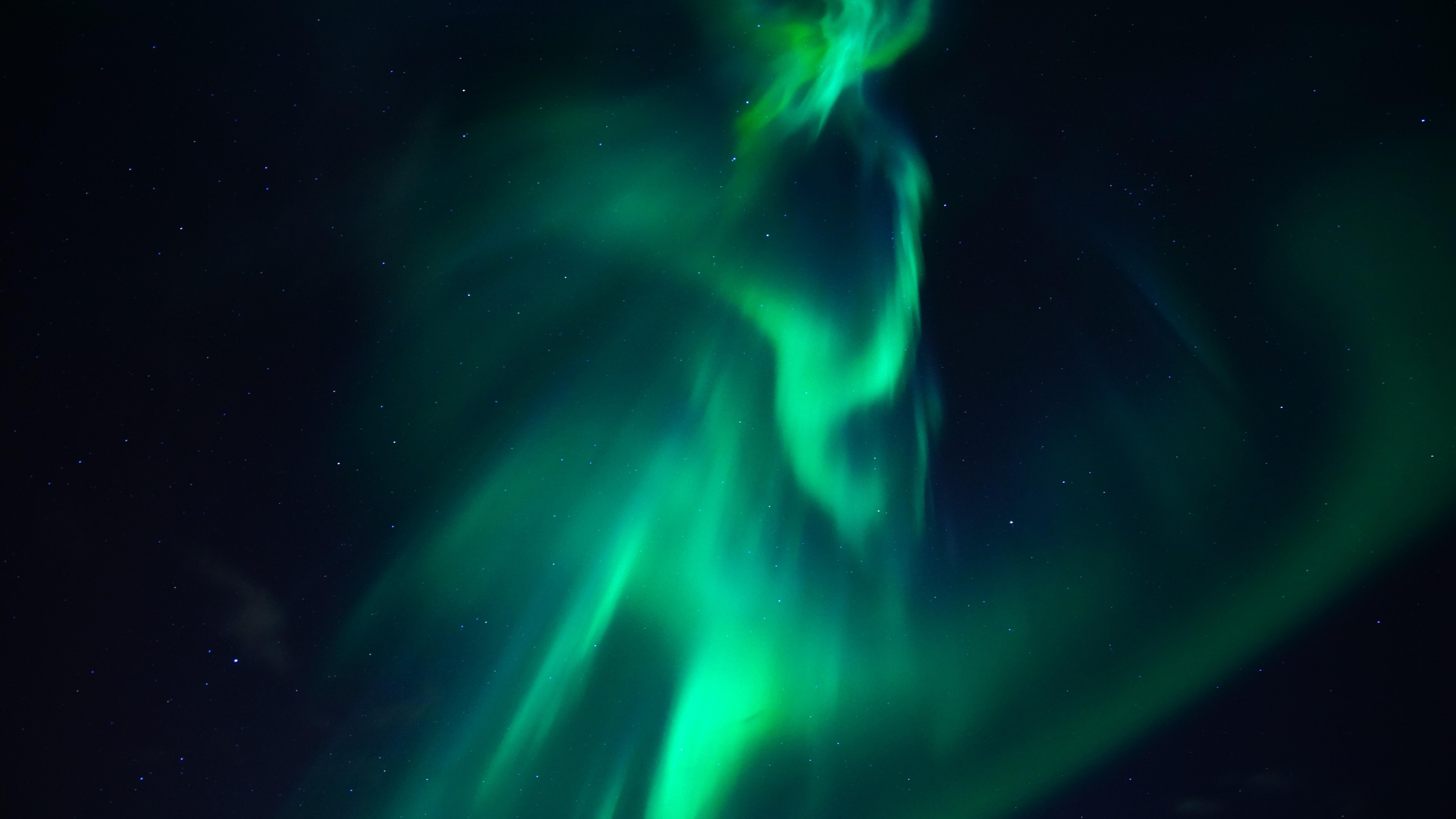 polar lights, night sky, 8K, northern lights, atmosphere, aurora borealis, HD Wallpaper