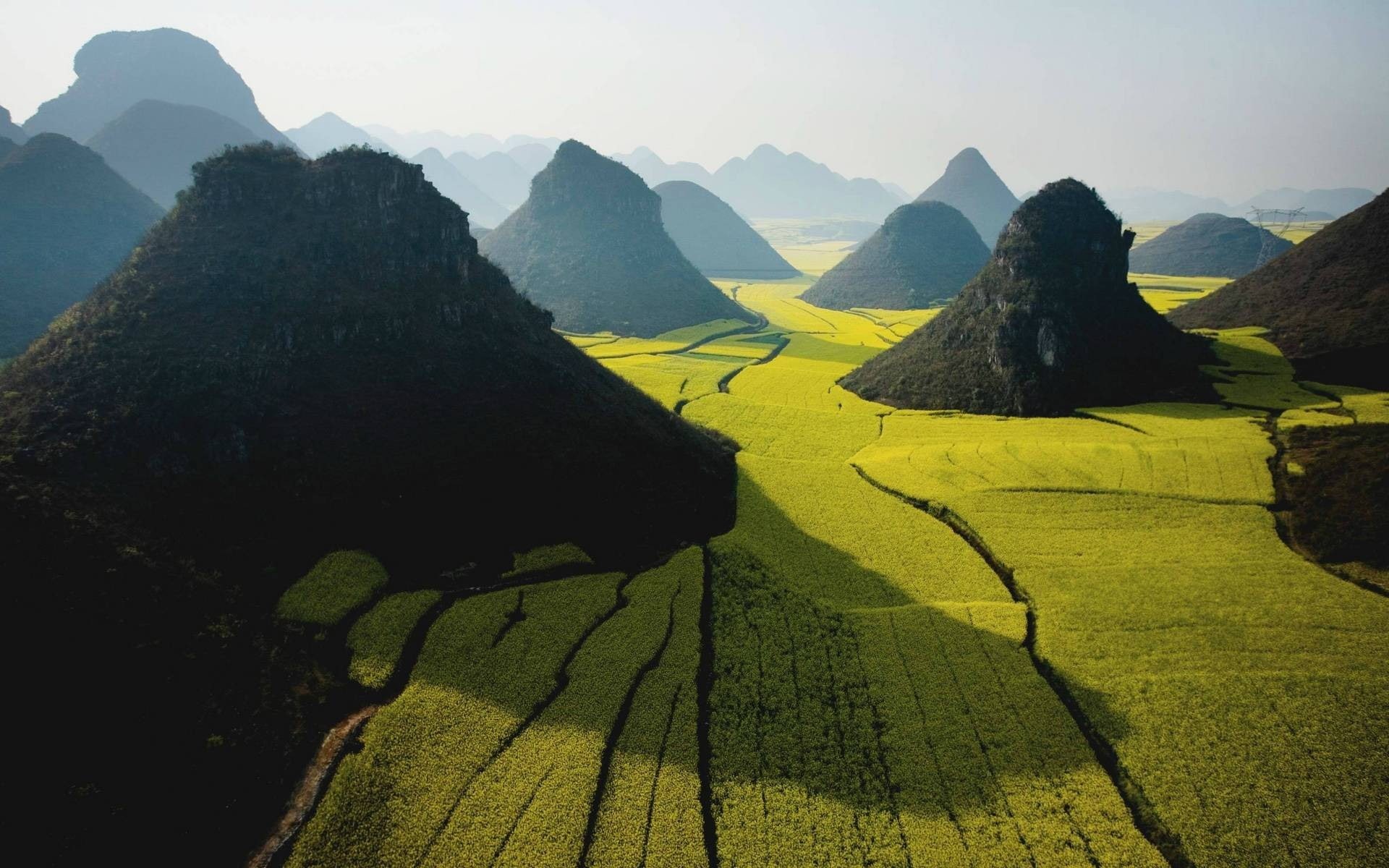 field, landscape, nature, 1080P, photography, Vietnam, mountains, rice paddy, HD Wallpaper