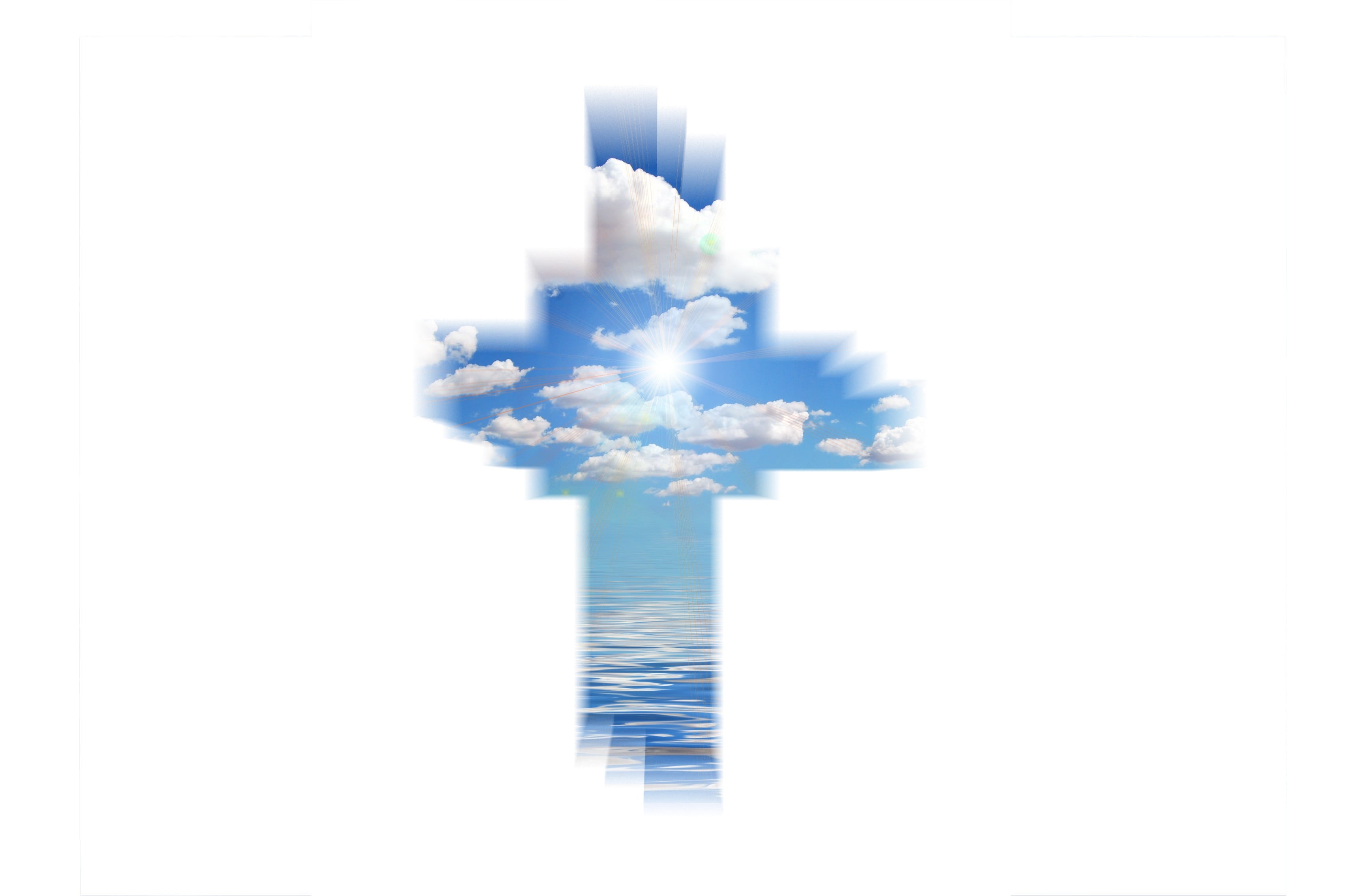 still life, clouds, faith, gift, nature, christ, white background, ribbon - sewing item, christmas, decoration, sun, christianity, church, flower, indoors, HD Wallpaper