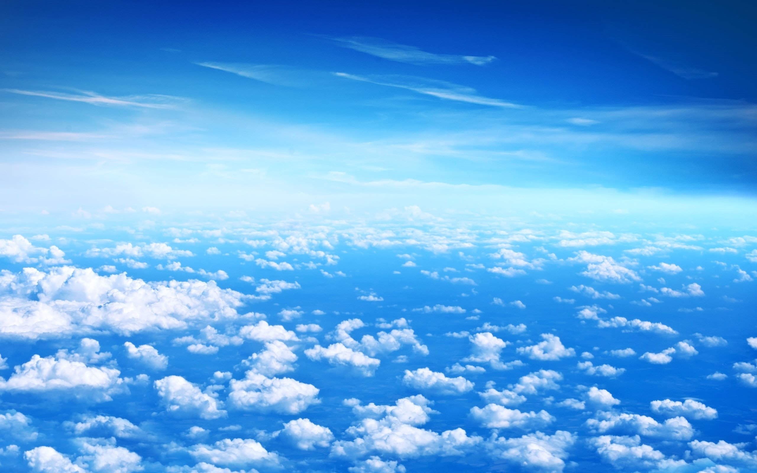 Beautiful, Sky, Clouds, White, Blue, 2K, HD Wallpaper