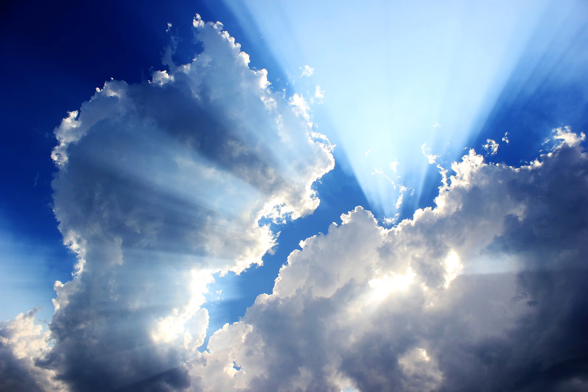 beauty in nature, idyllic, nature, Sun, meteorology, outdoors, scenics - nature, no people, cloud - sky, mid-air, tranquil scene, sun rays, clouds, 1080P, HD Wallpaper