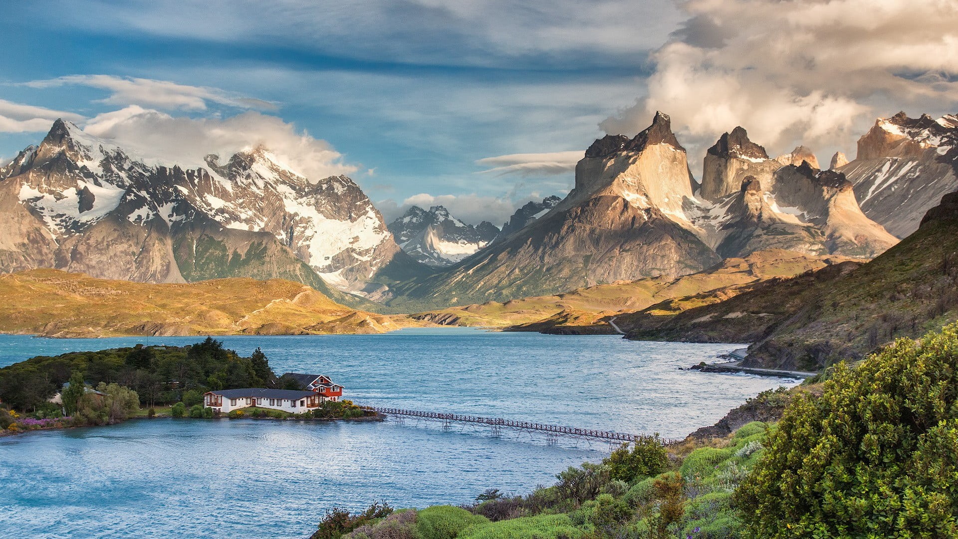 1080P, tranquil scene, scenics - nature, land, sky, lake, mountain range, outdoors, nature, mountain, environment, mountains, no people, travel destinations, HD Wallpaper