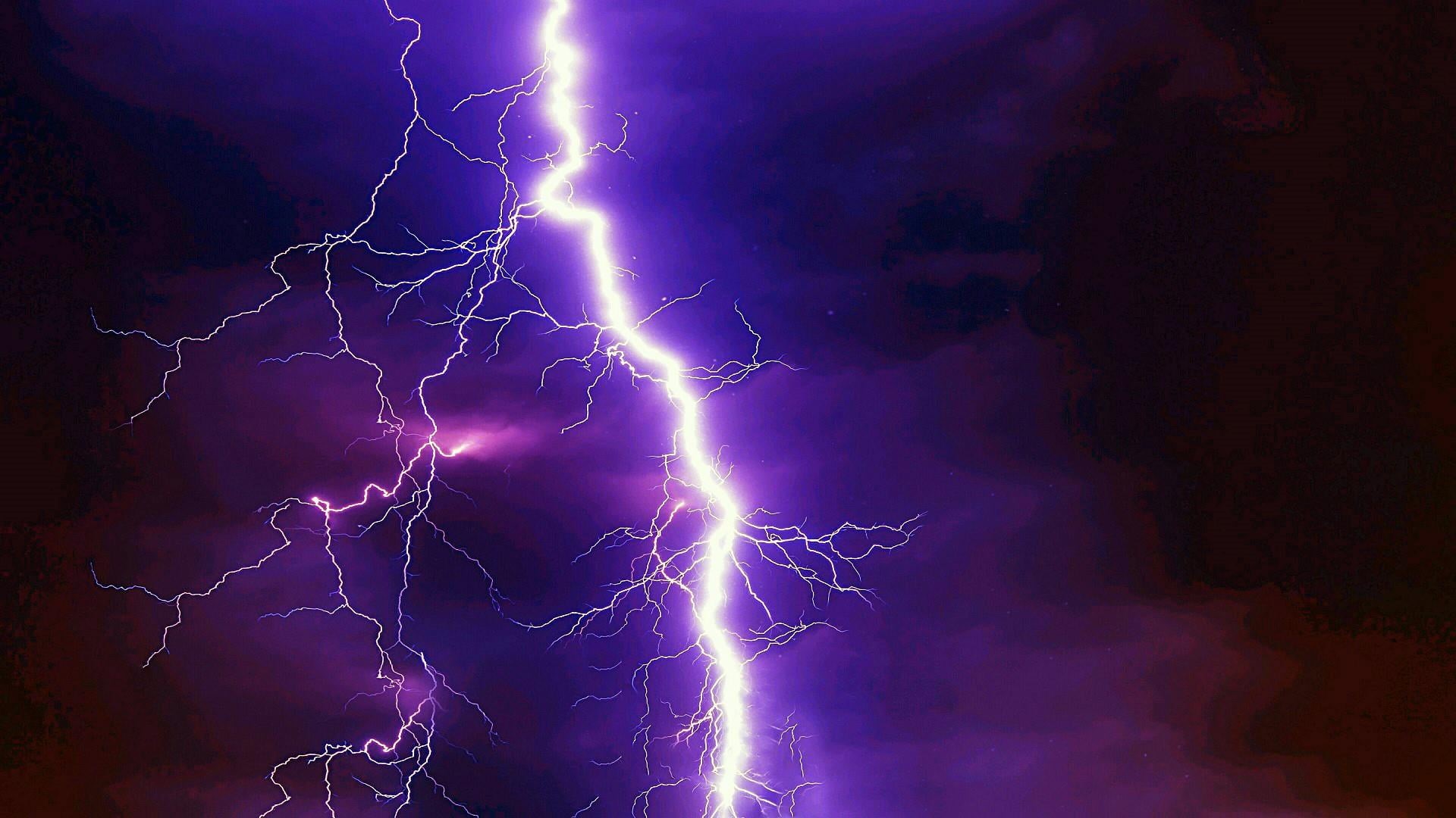 night, beauty in nature, no people, purple, lightning, sign, low angle view, environment, thunderstorm, cloud, weather, warning sign, cloud - sky, communication, HD Wallpaper