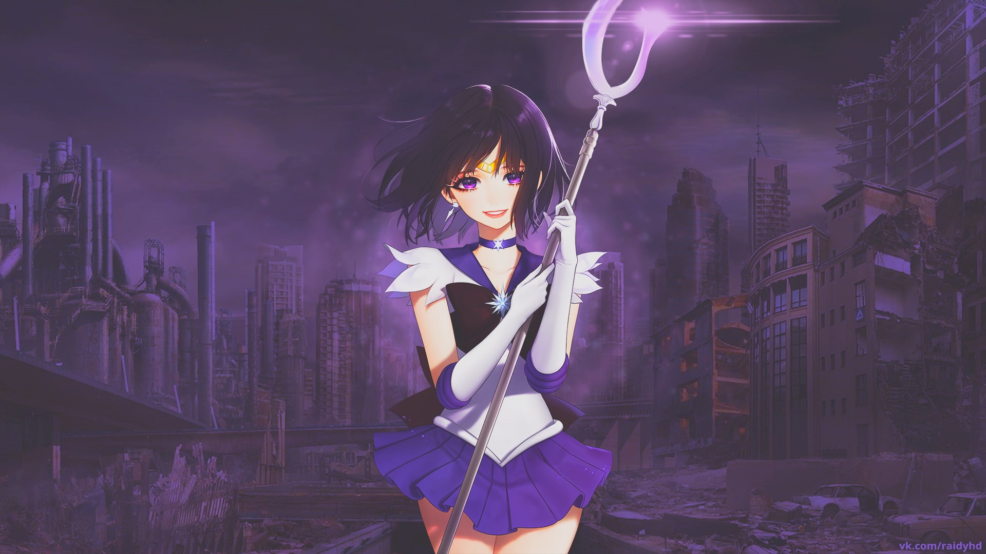 anime girls, Sailor Moon, picture-in-picture, anime, 1080P, Sailor Saturn, HD Wallpaper