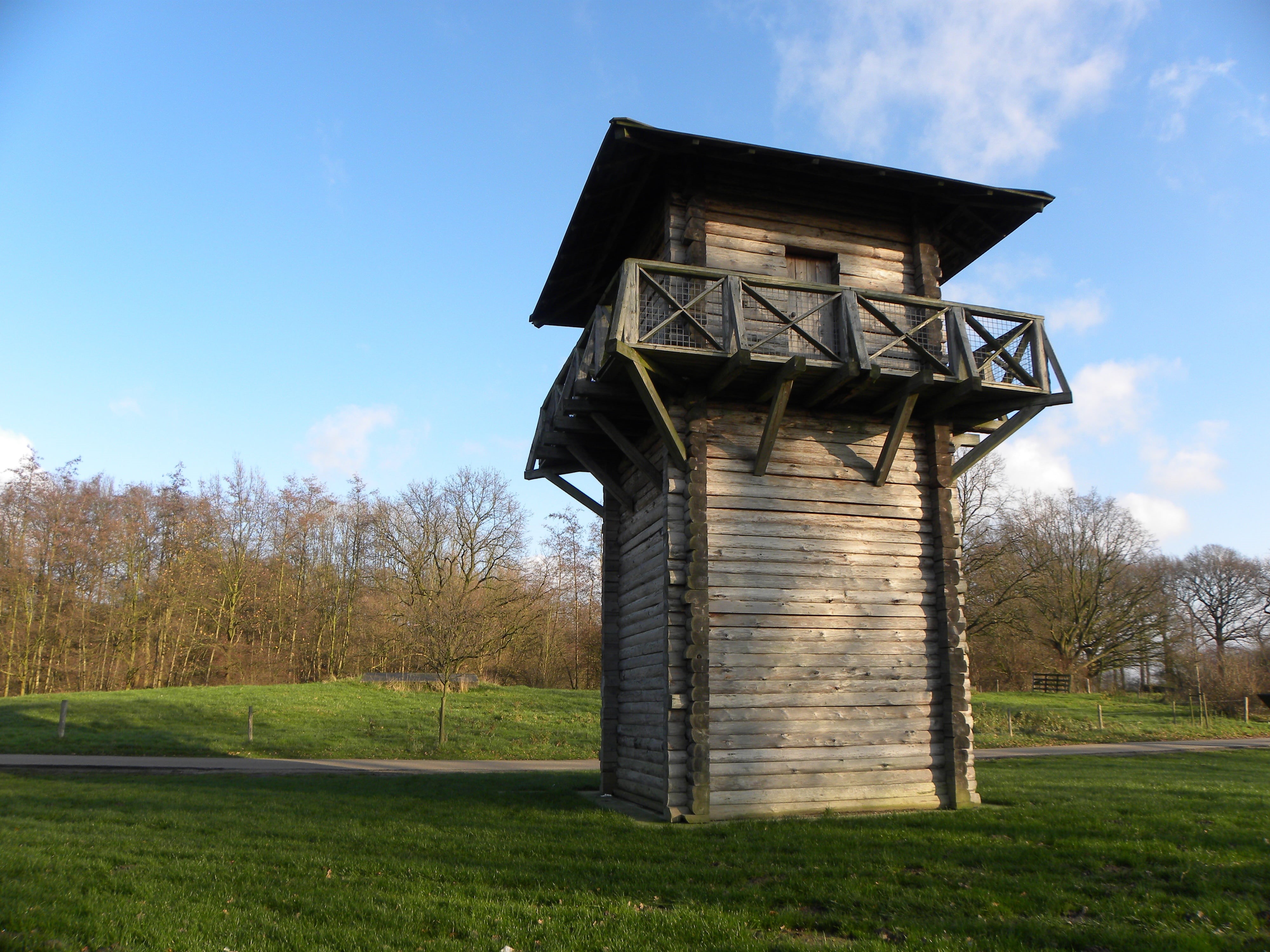bunnik, built structure, growth, land, grass, no people, environment, sunlight, fighting, tower, outdoors, watchtower, field, nature, sky, non-urban scene, HD Wallpaper