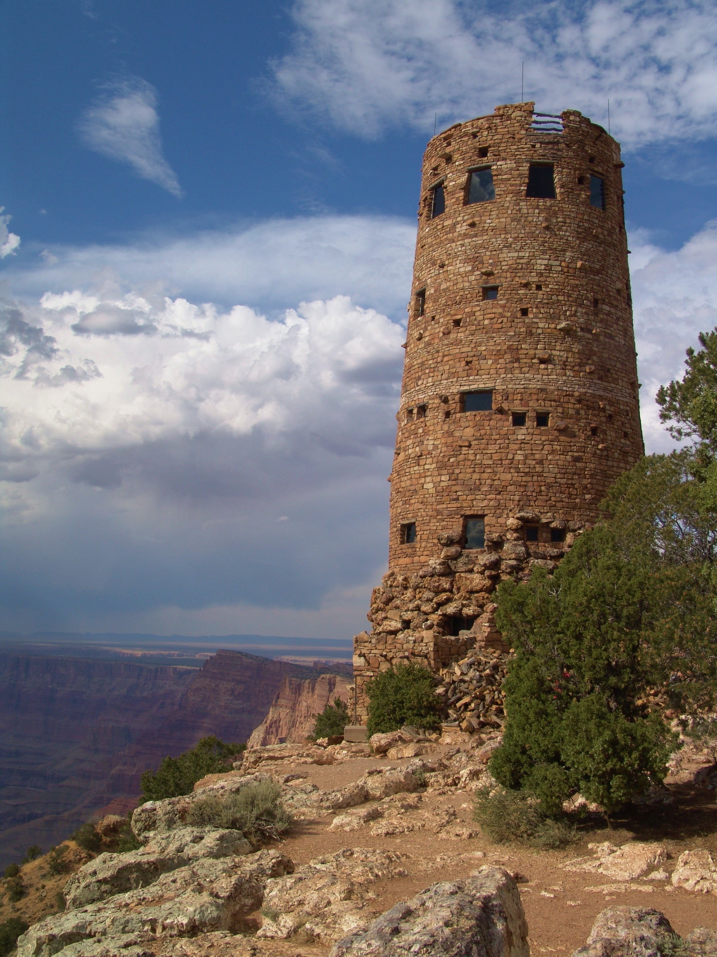 history, building exterior, land, grand canyon, west, no people, 2K, concrete, ancient civilization, castle, tower, brown, architecture, native american, Phone HD Wallpaper