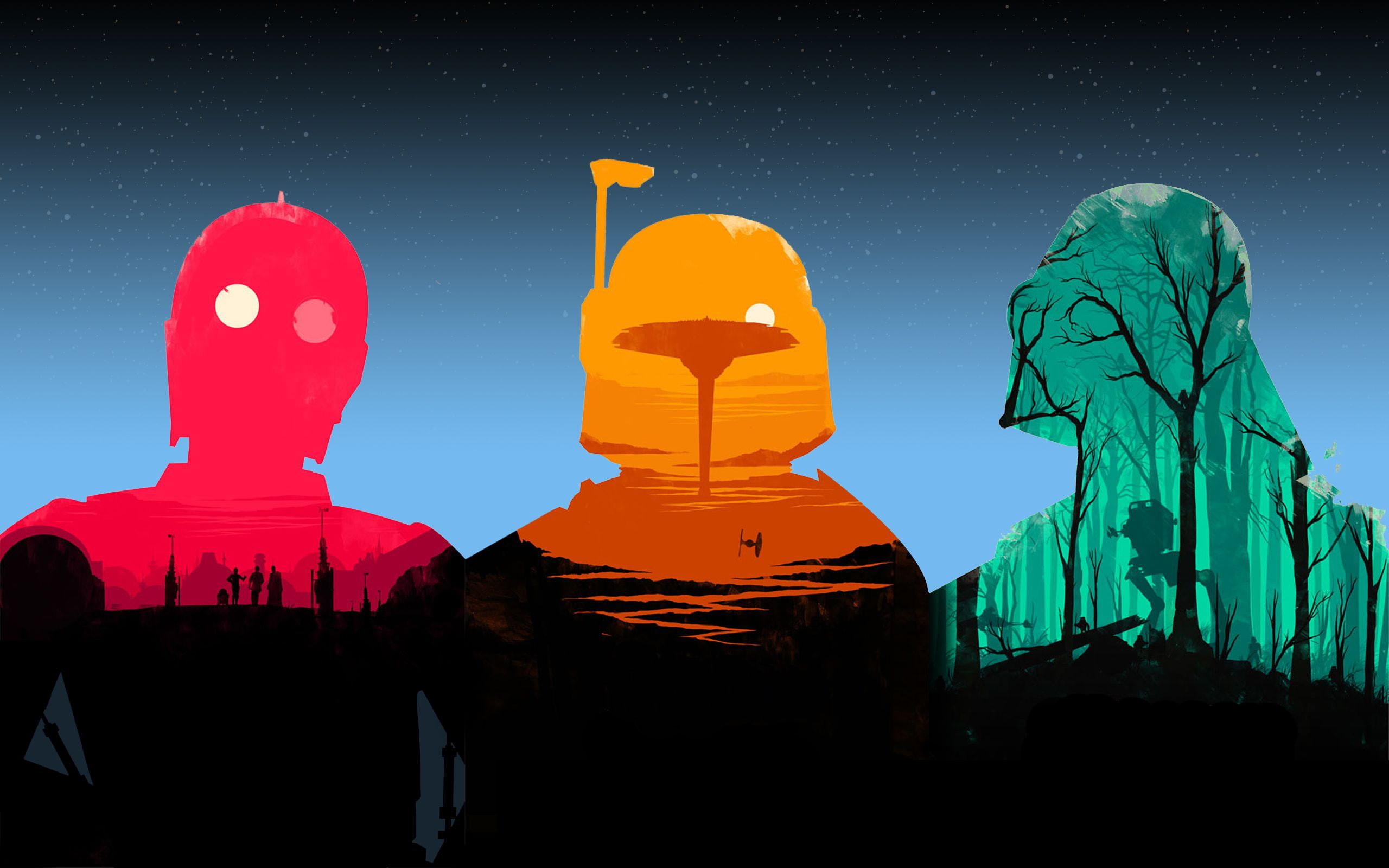2K, Olly Moss, Star Wars, HD Wallpaper