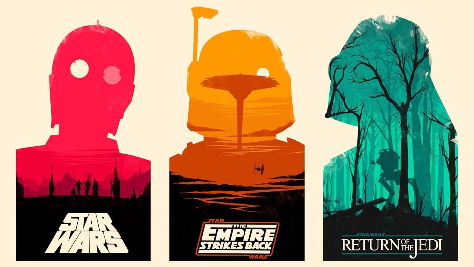 red, art and craft, creativity, Olly Moss, orange color, no people, Star Wars, close-up, studio shot, male likeness, silhouette, architecture, multi colored, HD Wallpaper