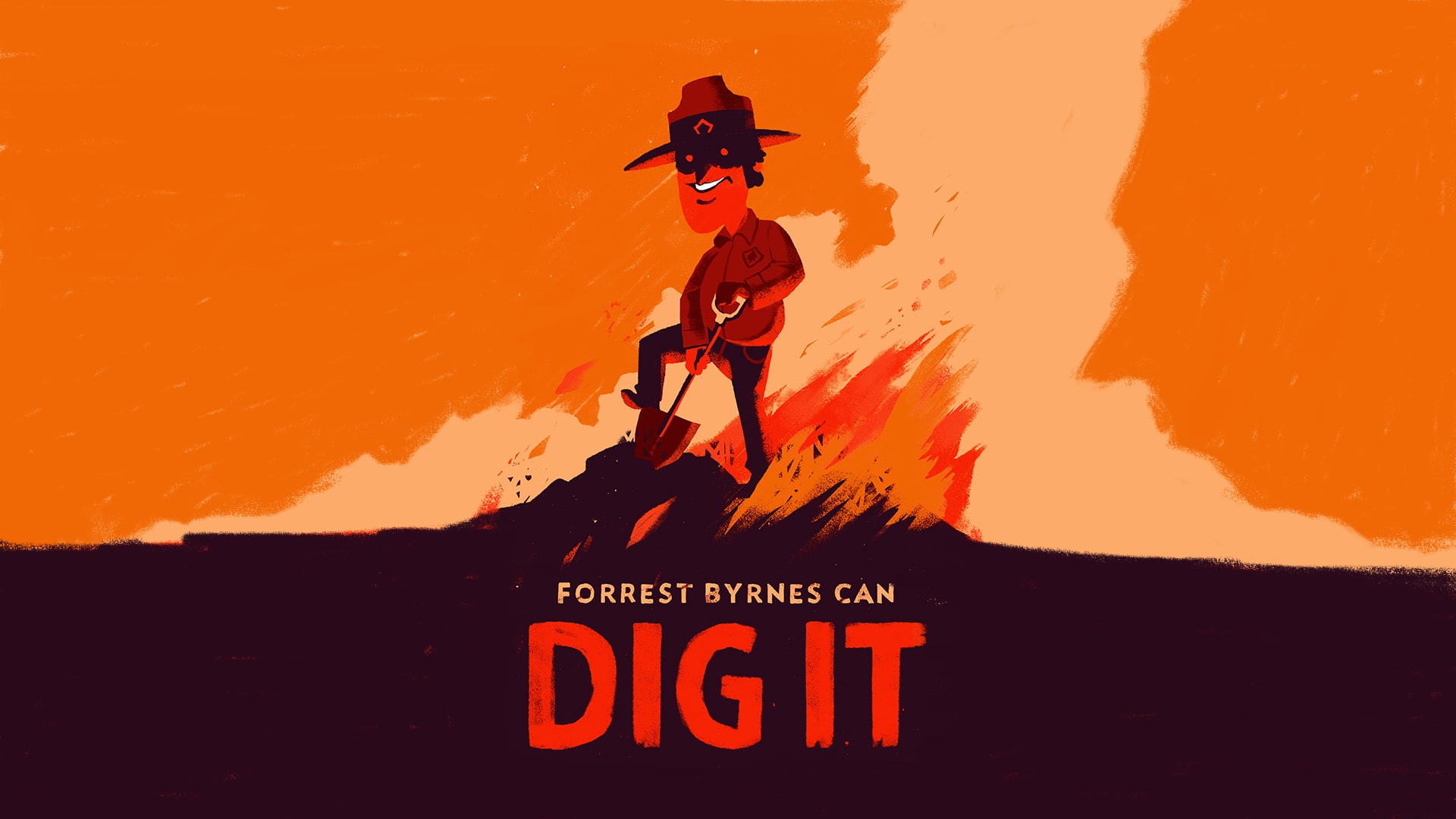 Olly Moss, Ilustración, illustration, video games, fire, artwork, Firewatch, 1080P, Videojuegos, HD Wallpaper