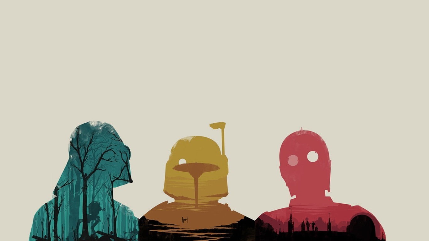 Star Wars, 720P, darth vader, Olly Moss, science fiction, movies, HD Wallpaper
