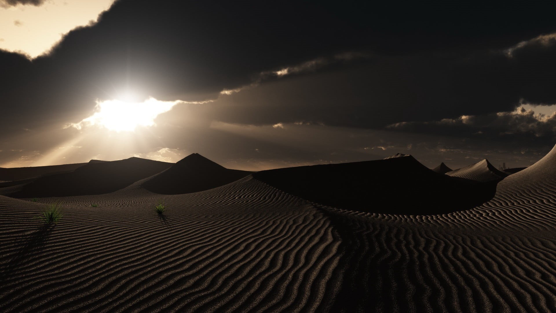landscape, 1080P, land, dune, tranquil scene, beauty in nature, scenics - nature, non-urban scene, climate, sky, mountain, cloud - sky, nature, desert, HD Wallpaper