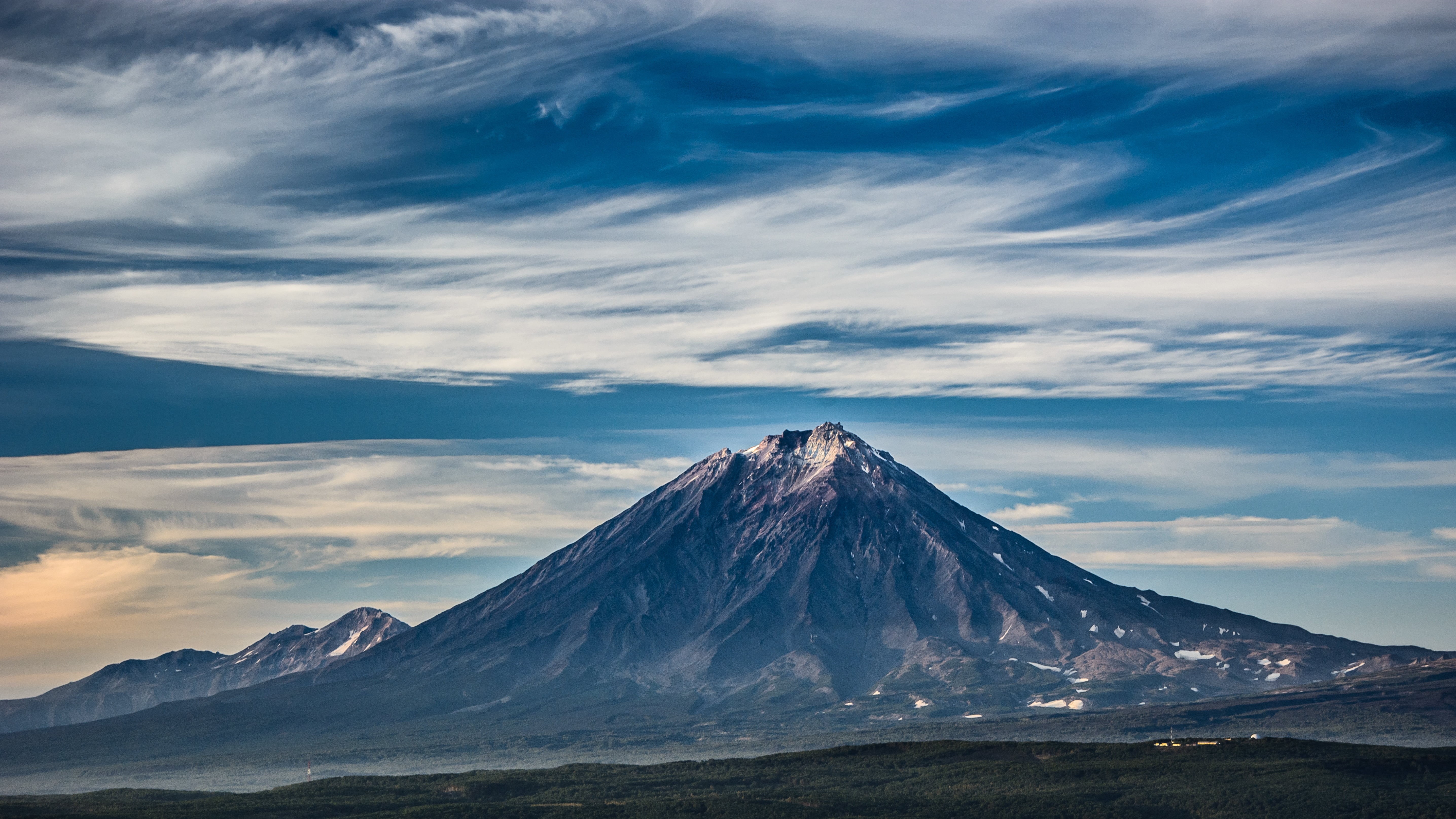 outdoors, Berg, mountain Peak, Камчатка, Россия, nature, sky, blue sky, snow, formations, Volcano, volcanoes, Russland, вулкан, landscape photography, Koryaksky, HD Wallpaper