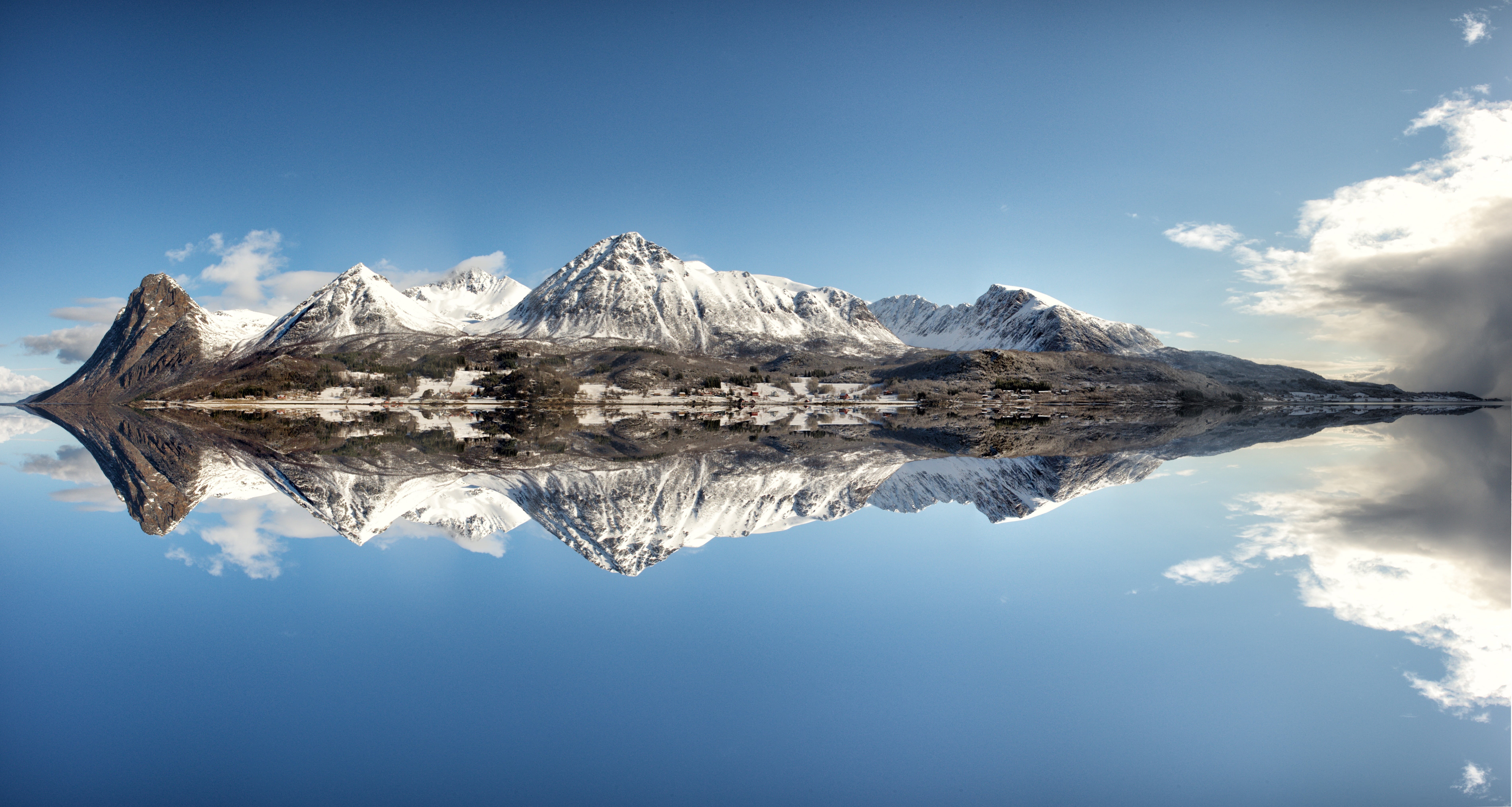 mountain Peak, winter, glacier, mirroring, reflection, lake, fjord, tranquil scene, mountain, cold, ship travel, beauty in nature, sky, snow, outdoors, HD Wallpaper