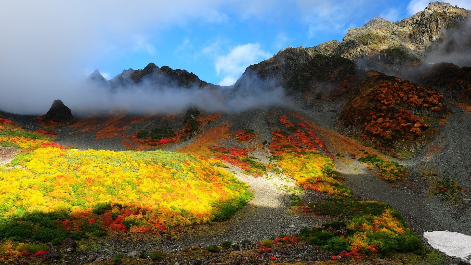 mountain Peak, multi Colored, scenics - nature, rural Scene, rock, yellow, travel, nature, tourism, idyllic, photography, stones, beauty In Nature, no people, HD Wallpaper