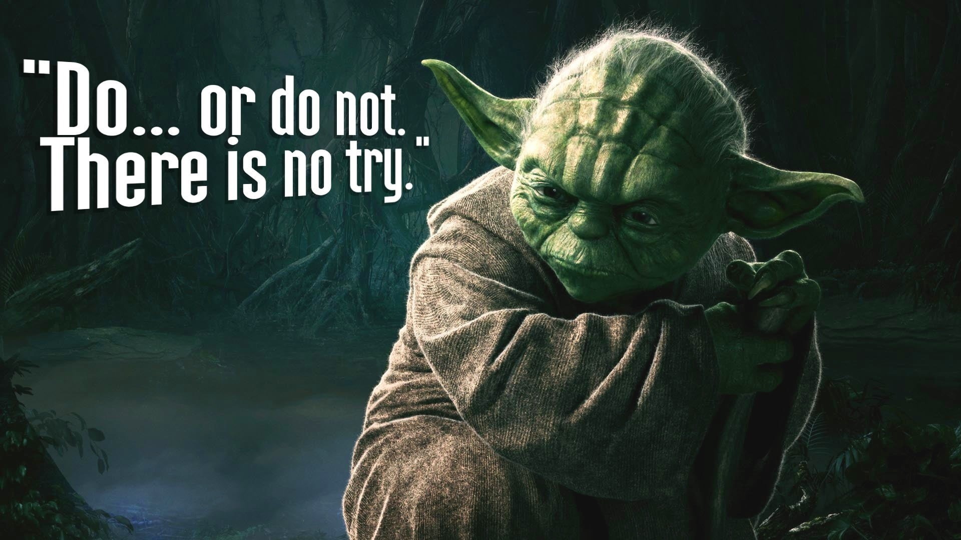 green color, Dagobah, quote, script, Star Wars, day, star, outdoors, nature, Jedi, master, men, one person, communication, warm clothing, lifestyles, text, HD Wallpaper