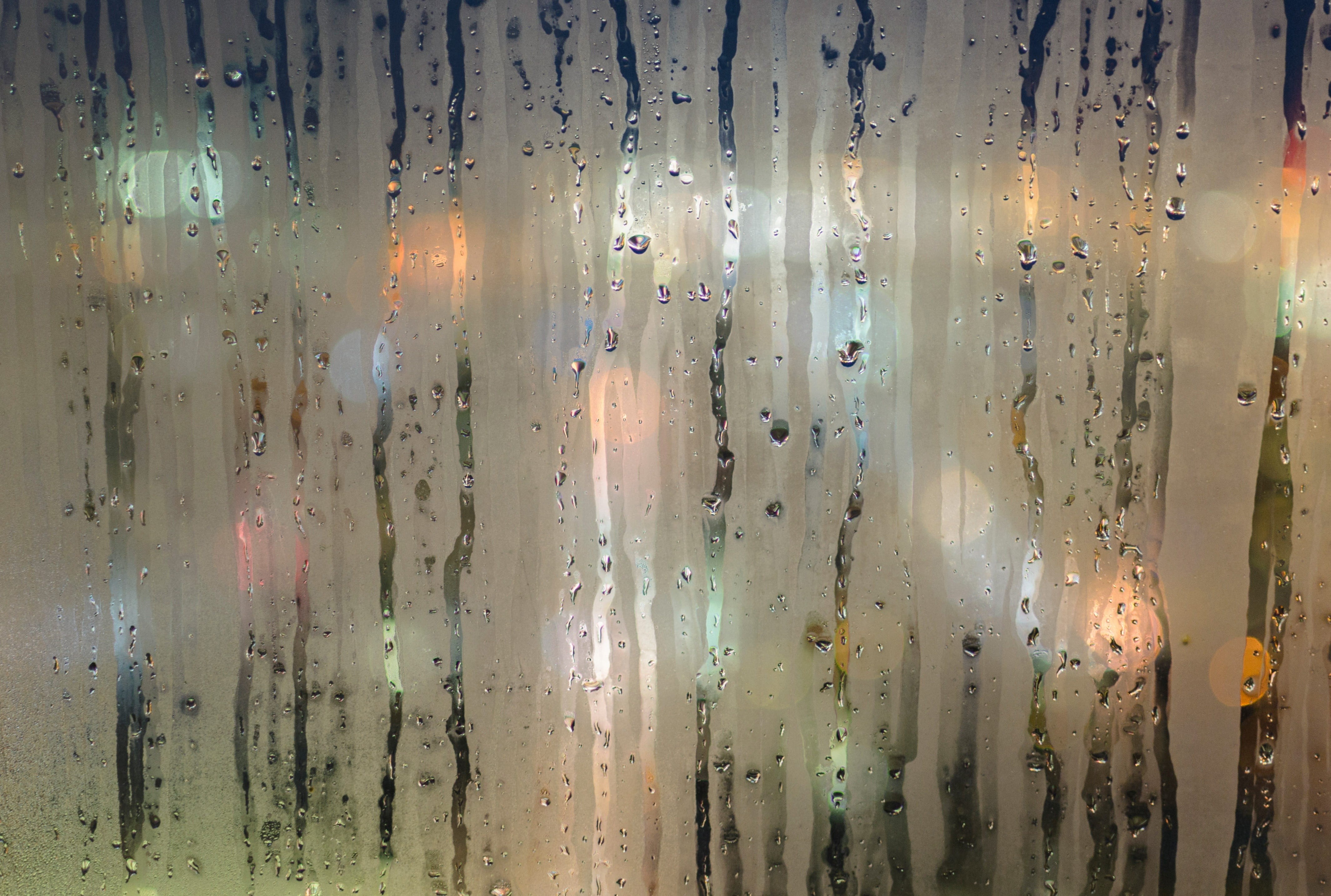 textured, close-up, transparent, window, architecture, glass - material, raining, wet, drop, rain, moisture, full frame, 4K, nature, glass, indoors, city, HD Wallpaper