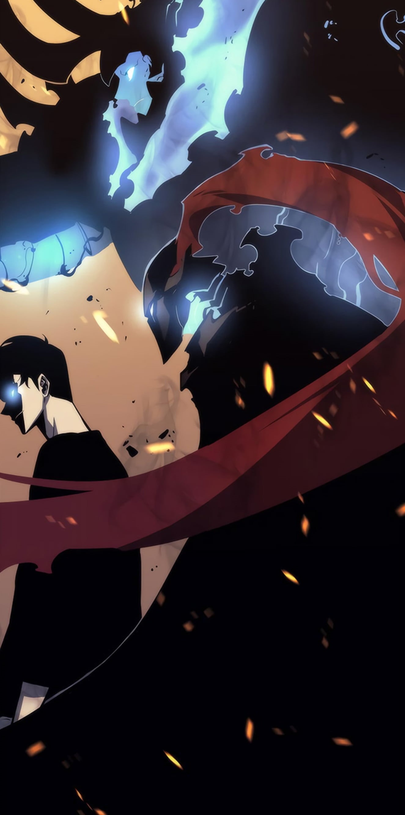 screen shot, 2K, anime boys, manga, anime girls, Sung Jin Woo, Solo Leveling, Phone HD Wallpaper