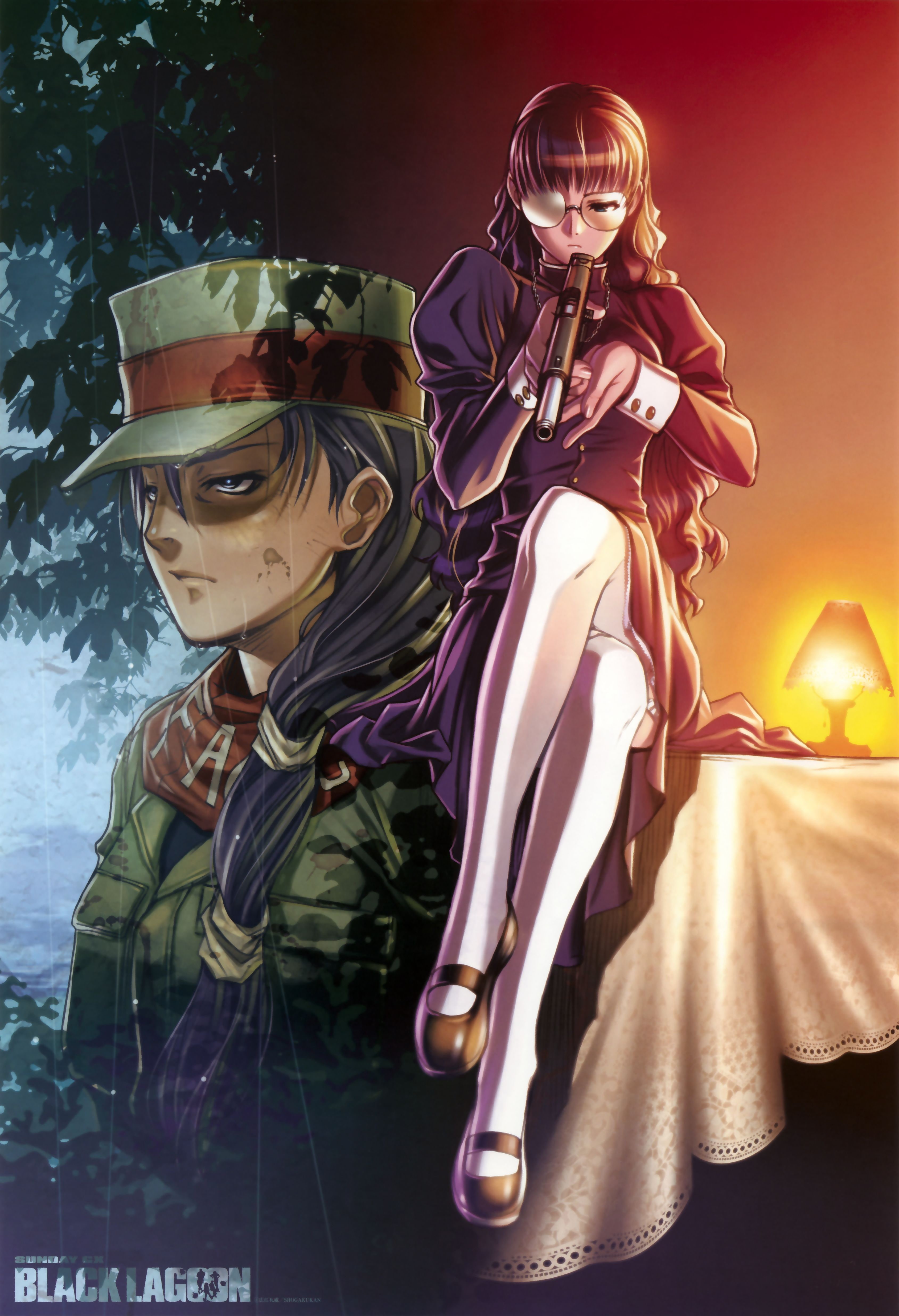 Roberta, 4K, anime girls, Black Lagoon, Phone HD Wallpaper