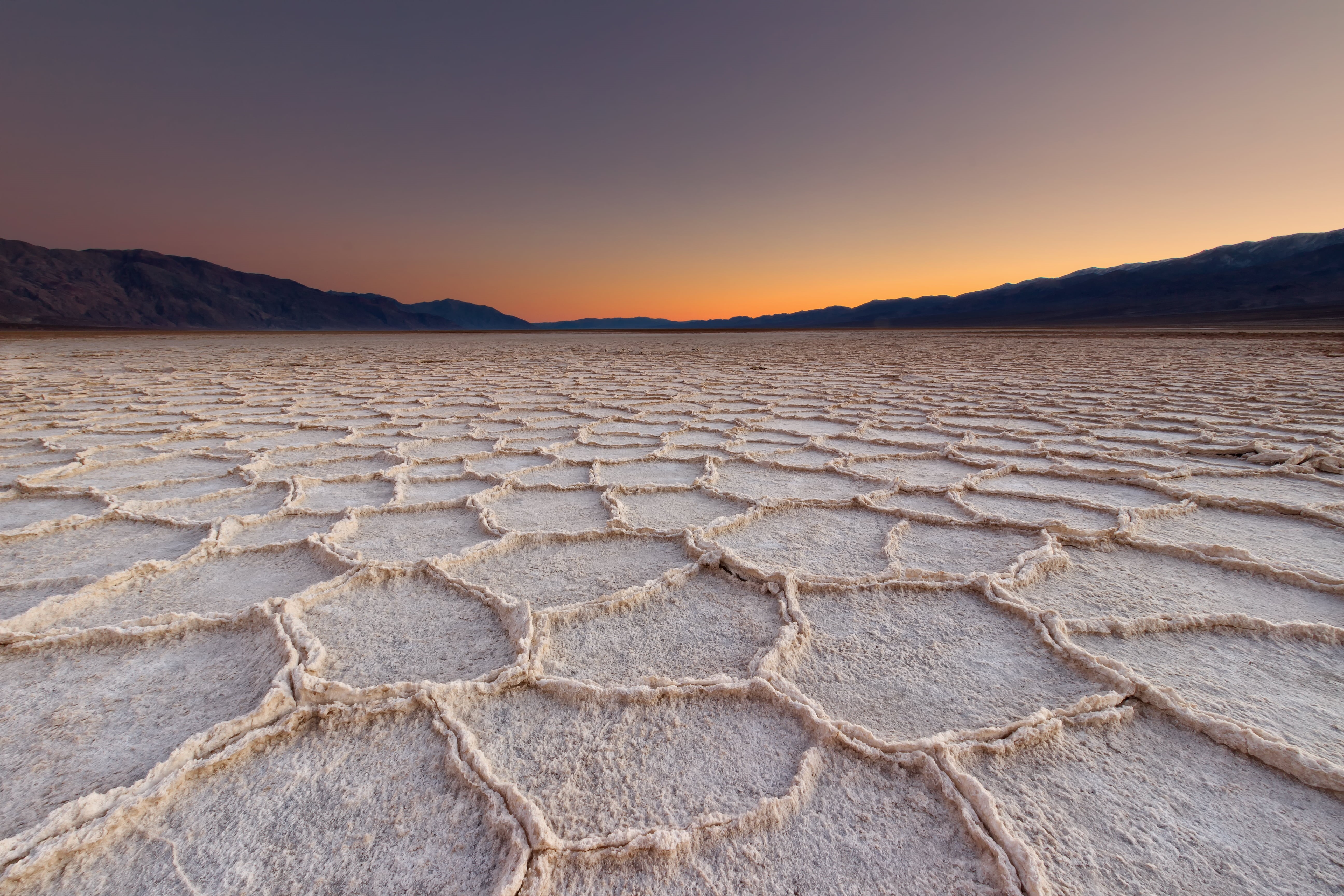 park, ground, extreme Terrain, photo, Badwater Basin, dry, basin, landscape, golden hour, sand, outdoors, drought, desert, Landscape Photography, valley, HD Wallpaper