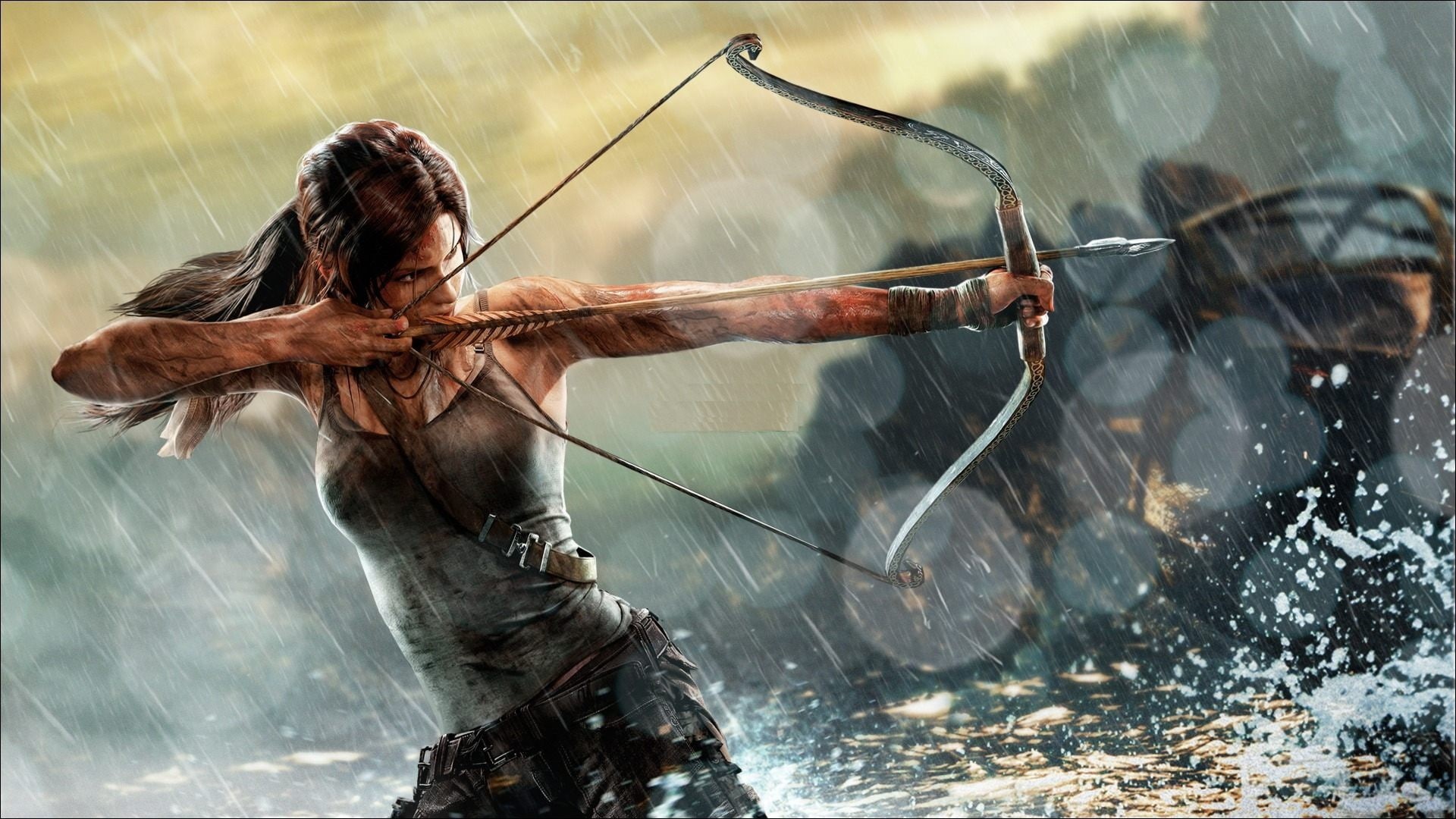 Lara Croft, Tomb Raider, 1080P, archer, video games, bow, Rise of the Tomb Raider, HD Wallpaper
