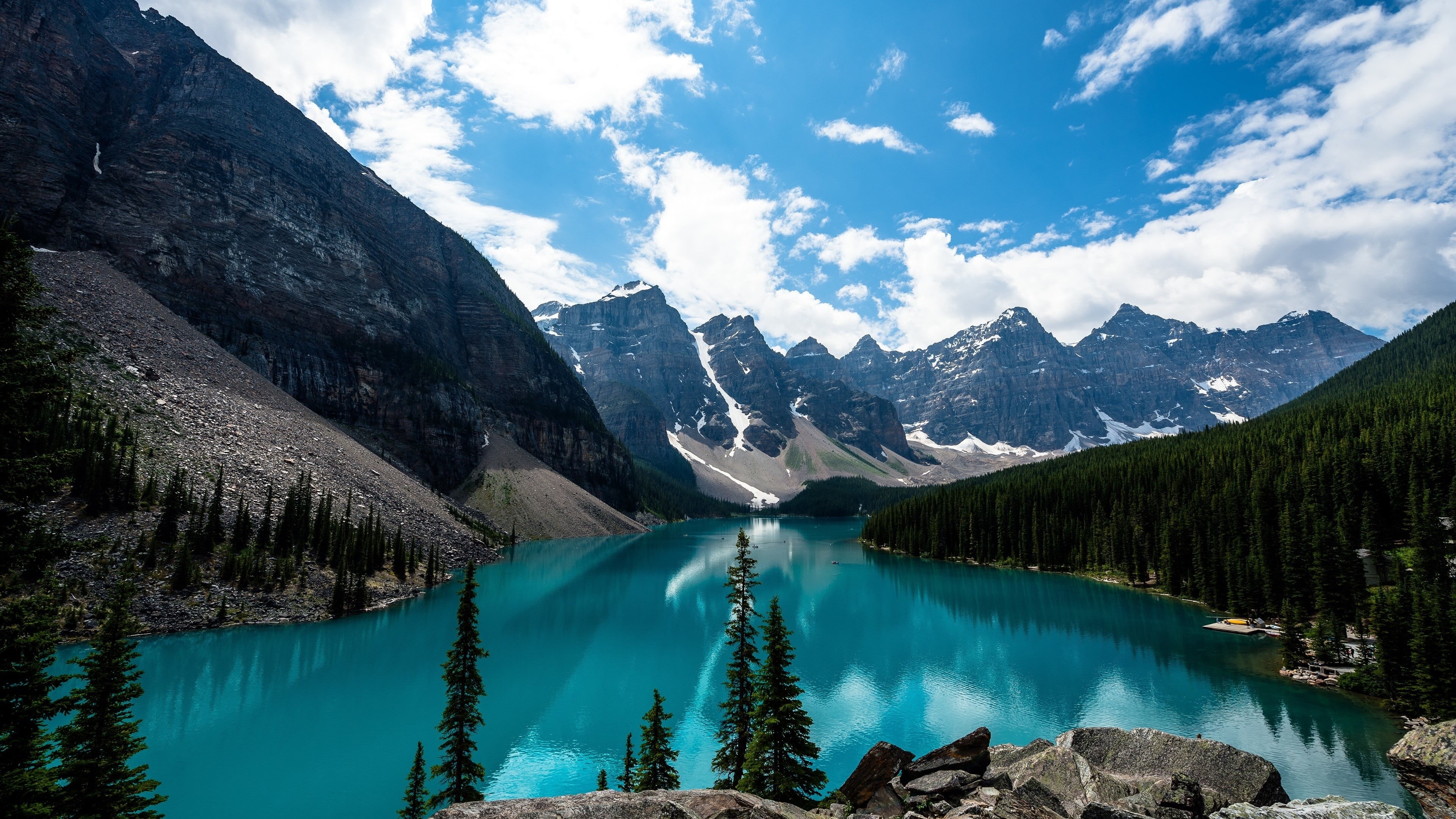 banff National Park, tranquility, Moraine Lake, banff, snow, outdoors, rock - Object, photography, non-urban scene, autumn, tourism, hiking, scenics, no People, HD Wallpaper