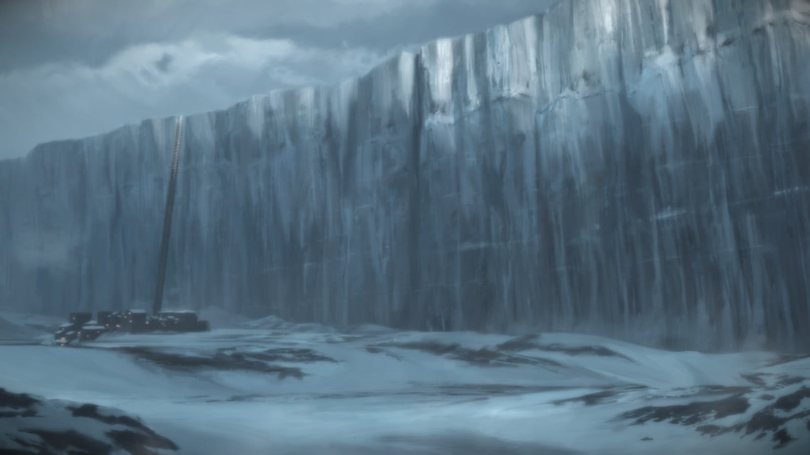 environment, The Wall, tranquil scene, mountain, flowing, nature, beauty in nature, frozen, cold temperature, water, Castle Black, long exposure, icicle, HD Wallpaper