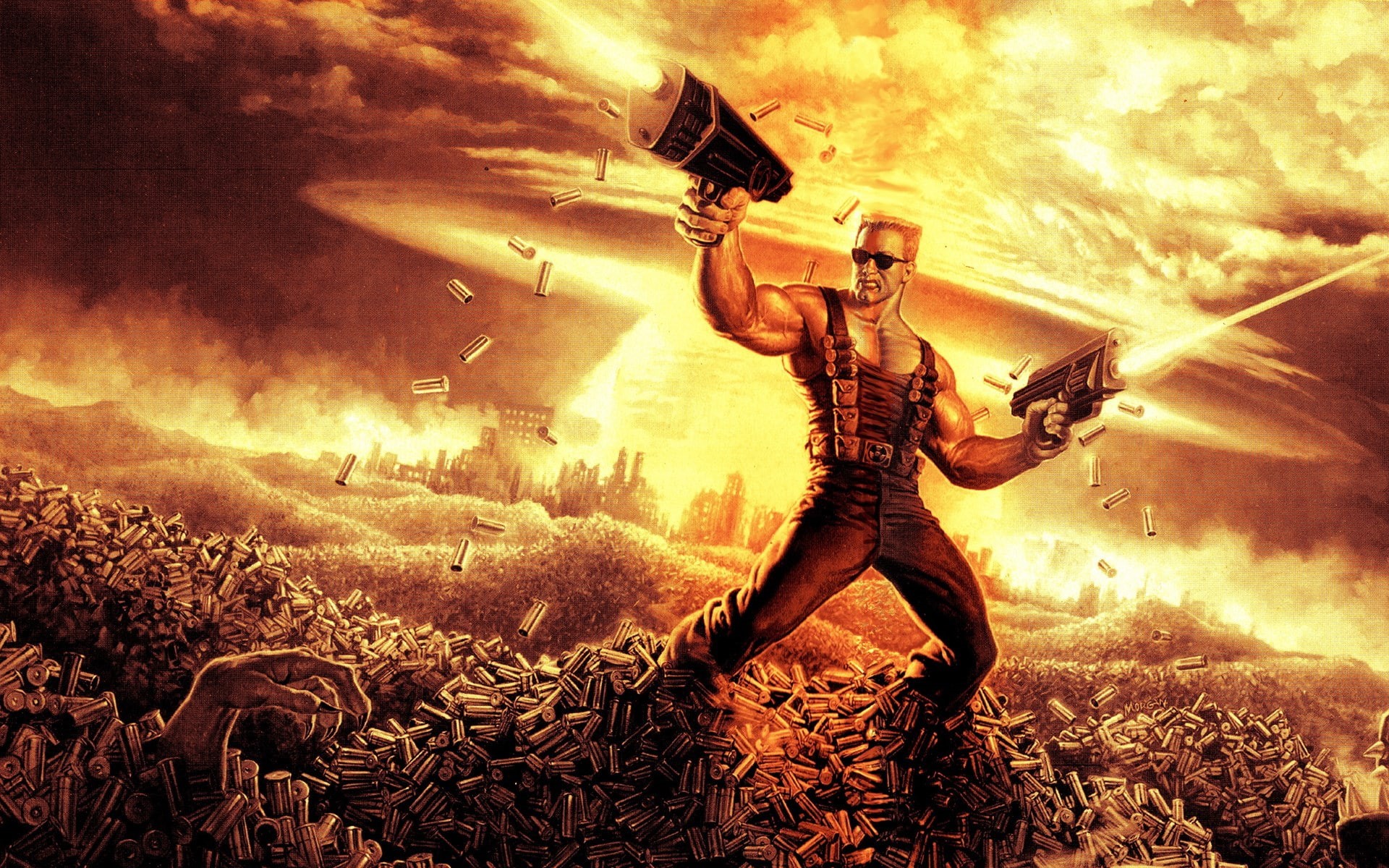 government, Duke Nukem 3D, full length, outdoors, protection, people, representation, land, sky, human representation, sunlight, 1080P, nature, day, art and craft, HD Wallpaper
