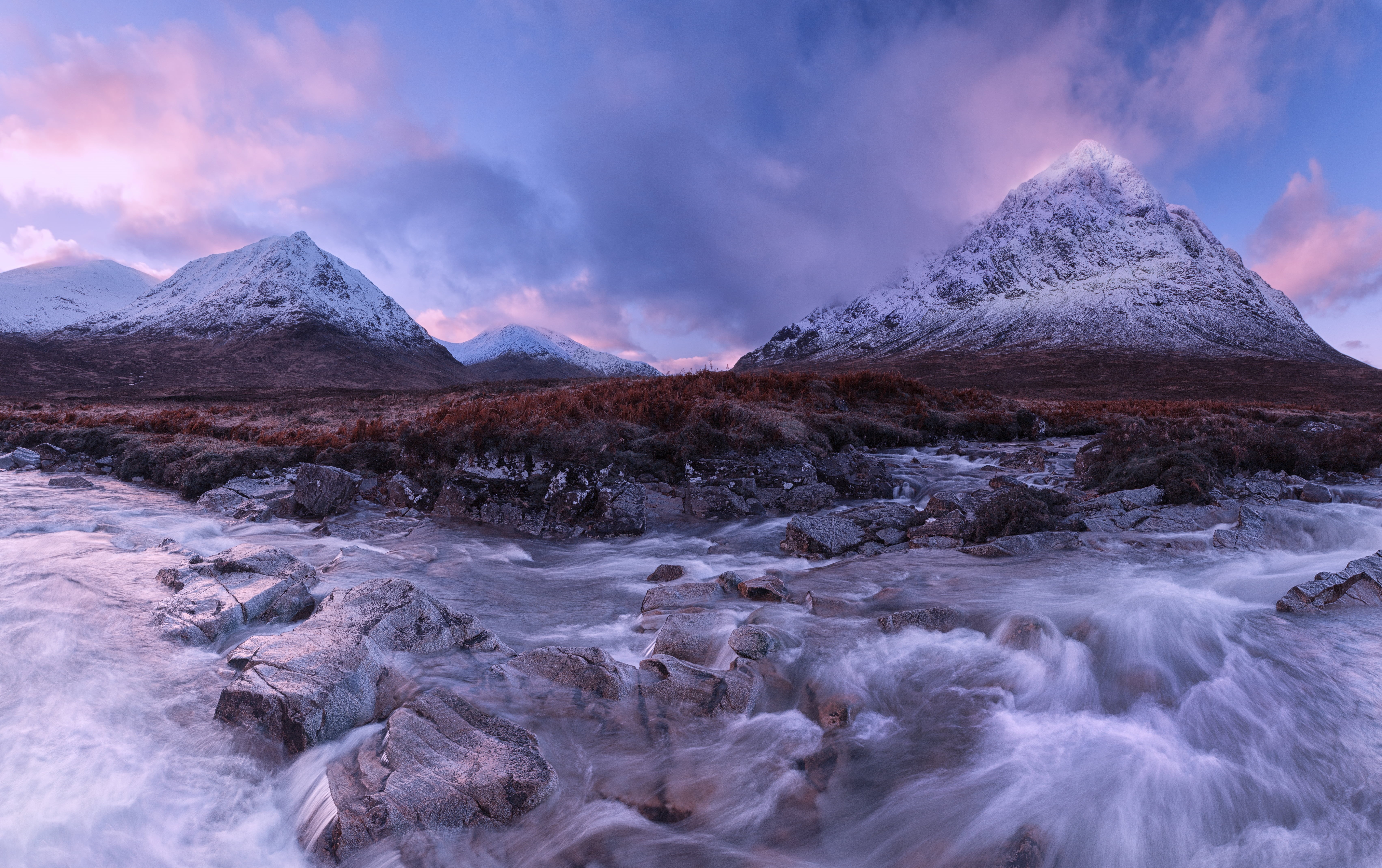 Creise, snow, mountain Peak, outdoors, capped, gray, Glencoe, nature, West Highlands, Buachaille Etive Mor, clouds, Glory, Hearts, daytime, landscape, 5K, HD Wallpaper