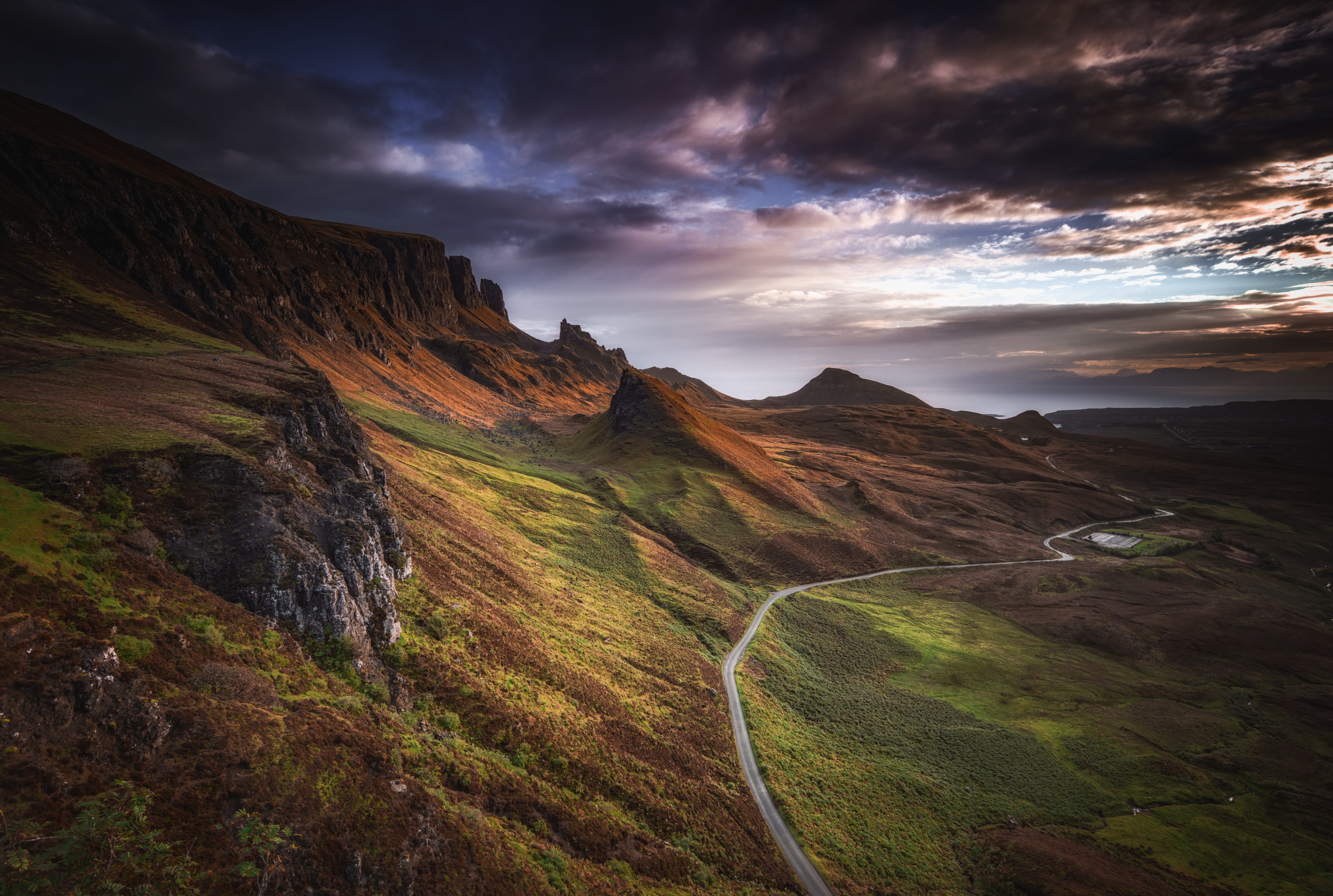 5K, green mountain, nature, cloud - Sky, Sharks Fin, sky, quiraing, landscape photography, landscape, green, beauty In Nature, hill, scenics, mountain Peak, HD Wallpaper