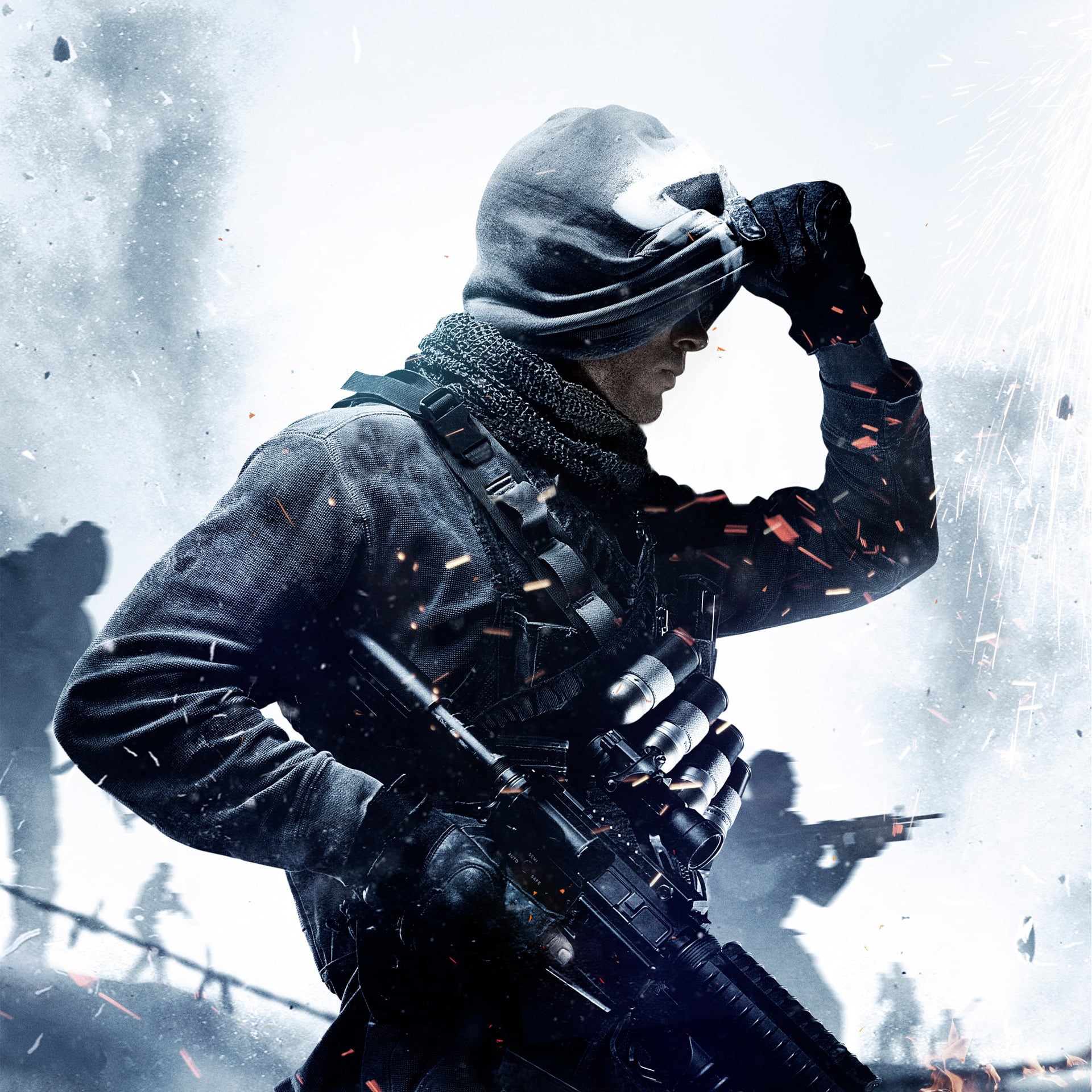 headwear, season, fun, clothing, uniform, adult, weather, Mask, outdoors, Activision, Equipment, winter, rifle, real people, young Adult, sport, Phone HD Wallpaper