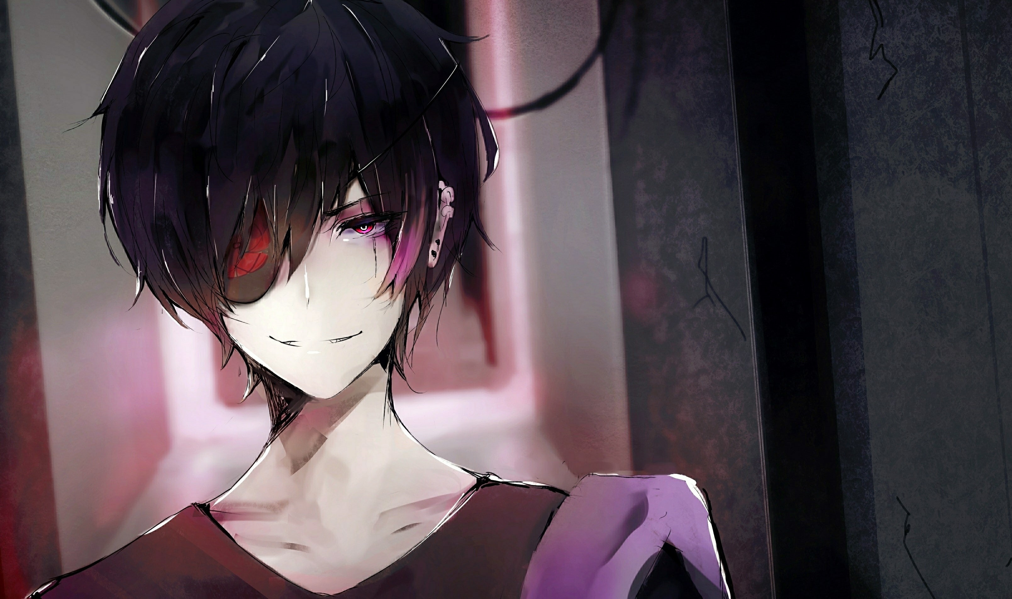 2K, Aoi Ogata, anime boys, red eyes, anime, HD Wallpaper