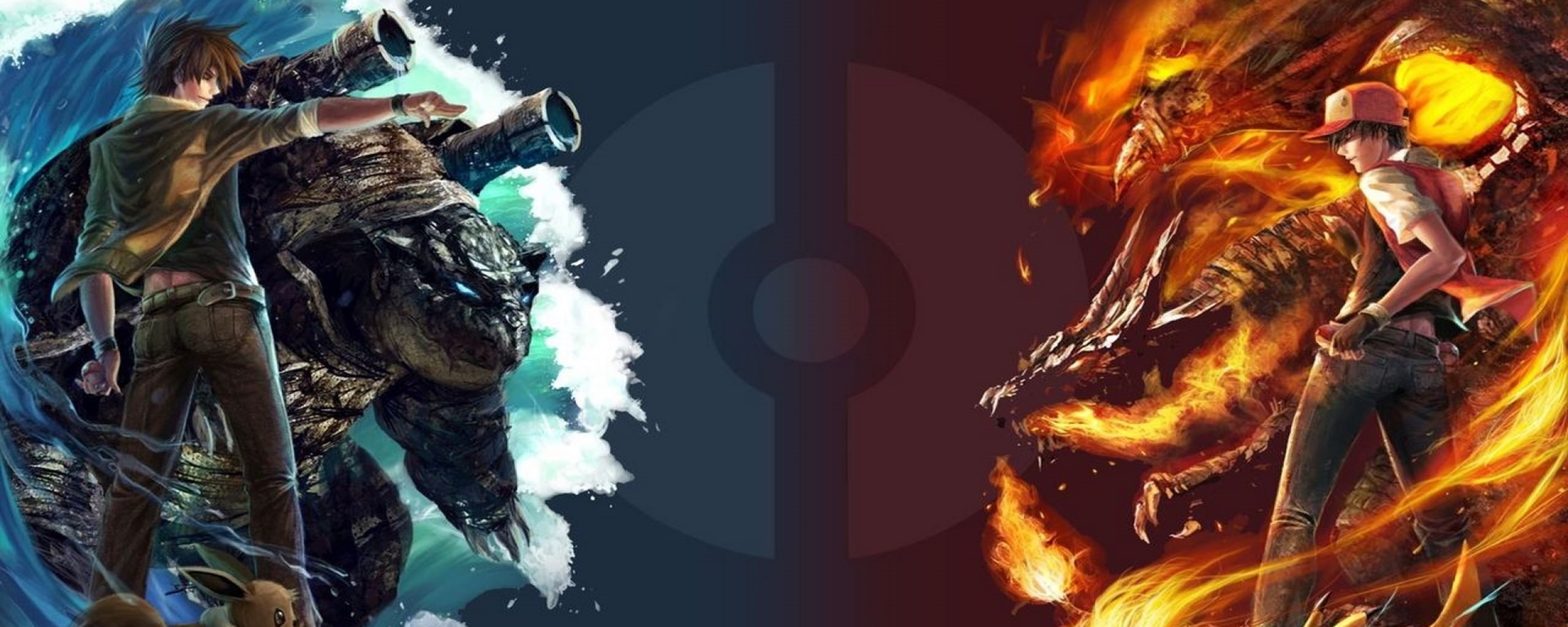 screen, widescreen, 2K, dual, multi, anime, monitor, HD Wallpaper